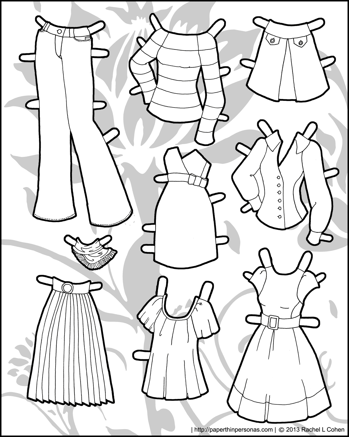Free Printable Paper Doll Shirt Template