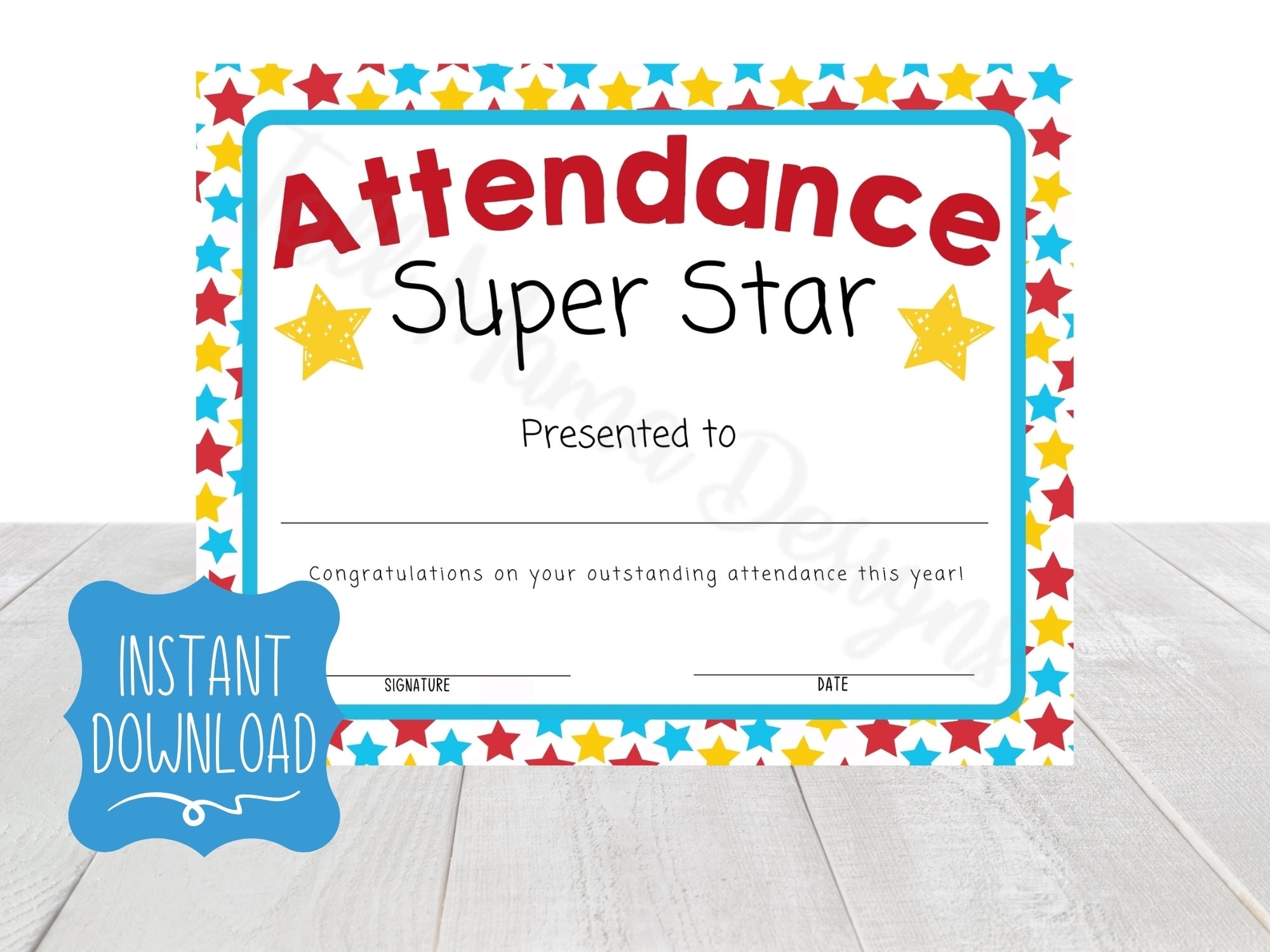 Free Printable Perfect Attendance Templates