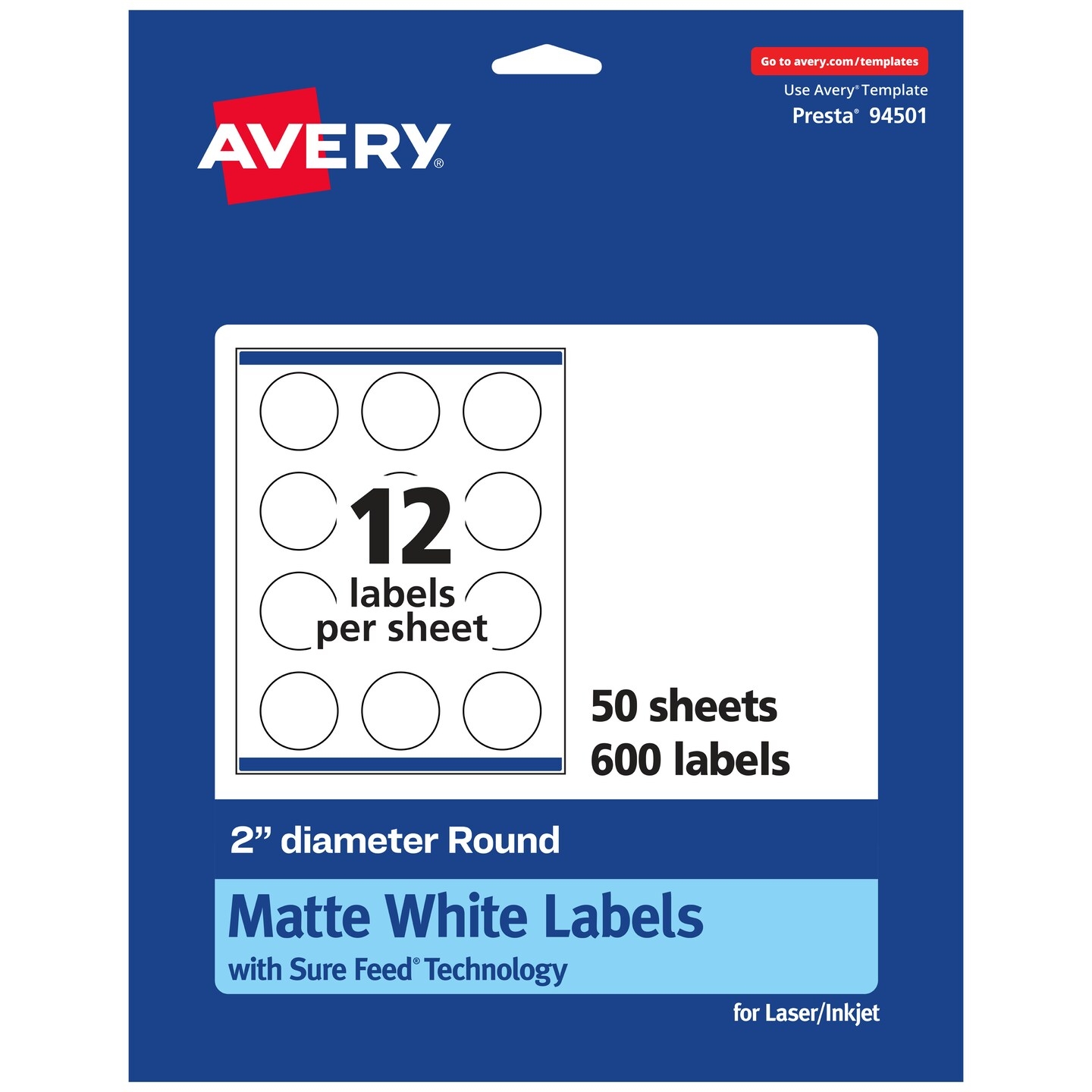 Avery Matte White Round Labels 2 Avery Matte White Round Labels 2