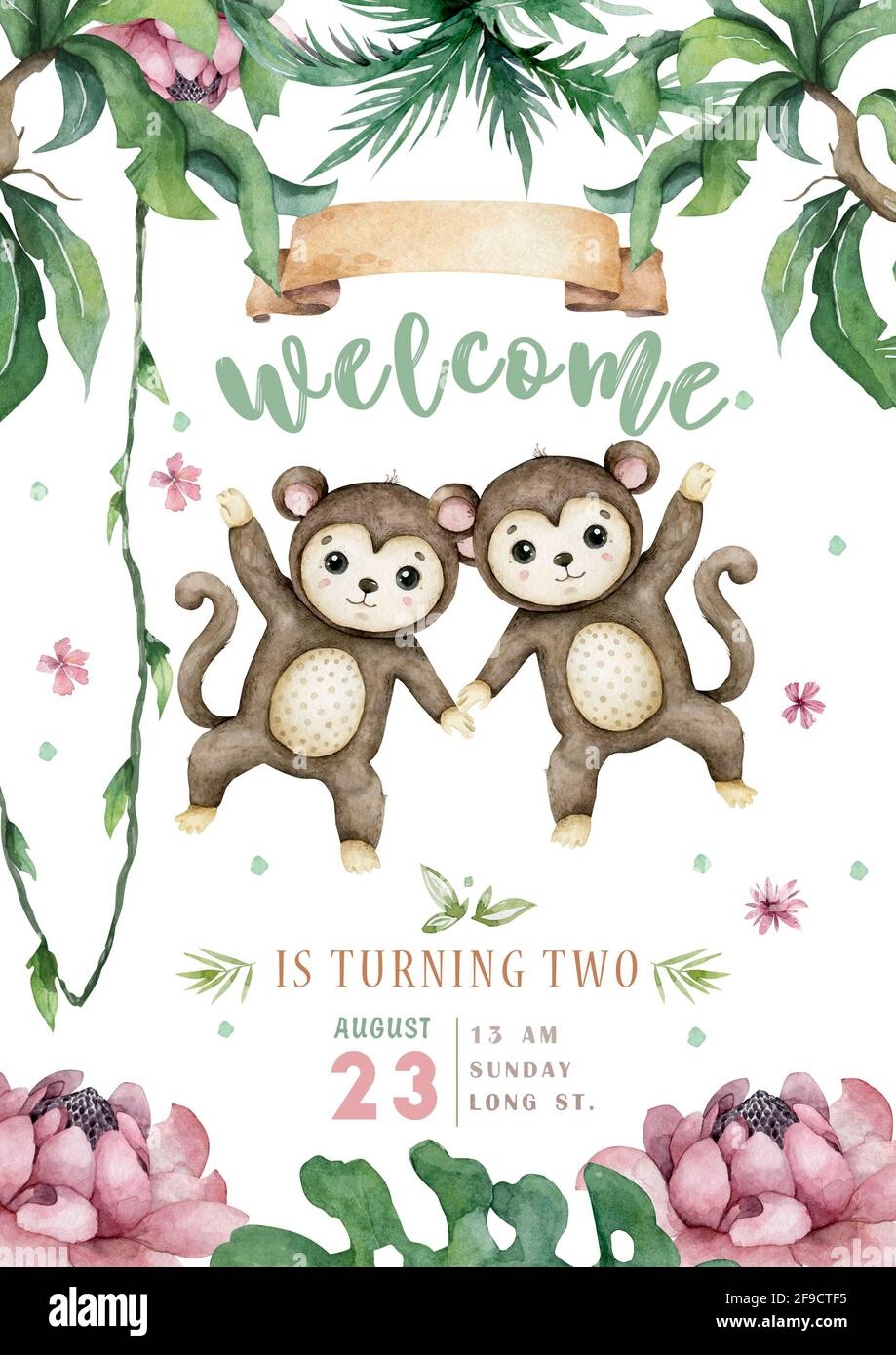 Free Printable Monkey Baby Shower Templates Free Printable Monkey Baby Shower Templates