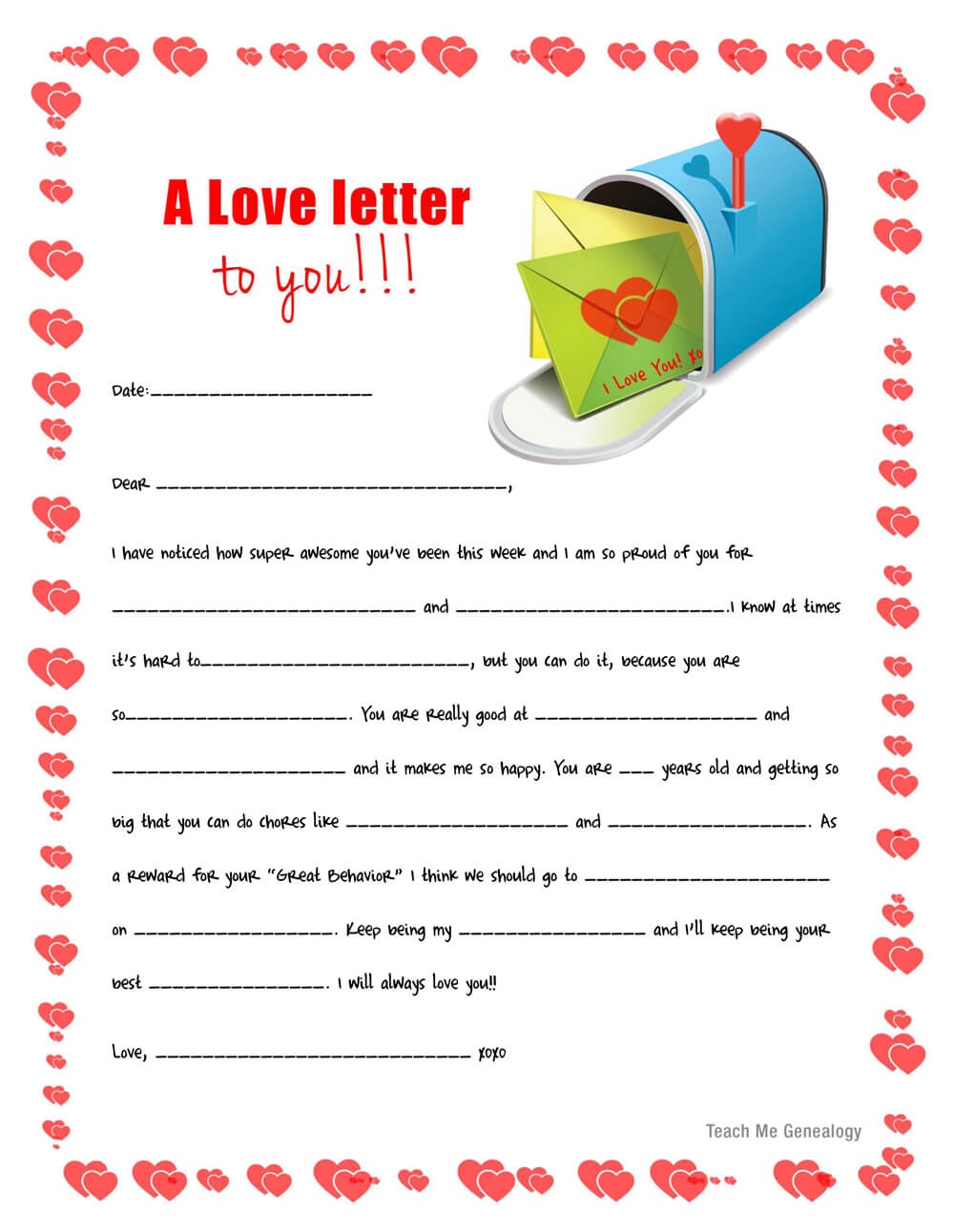 Free Printable Love Letter Templates Free Printable Love Letter Templates