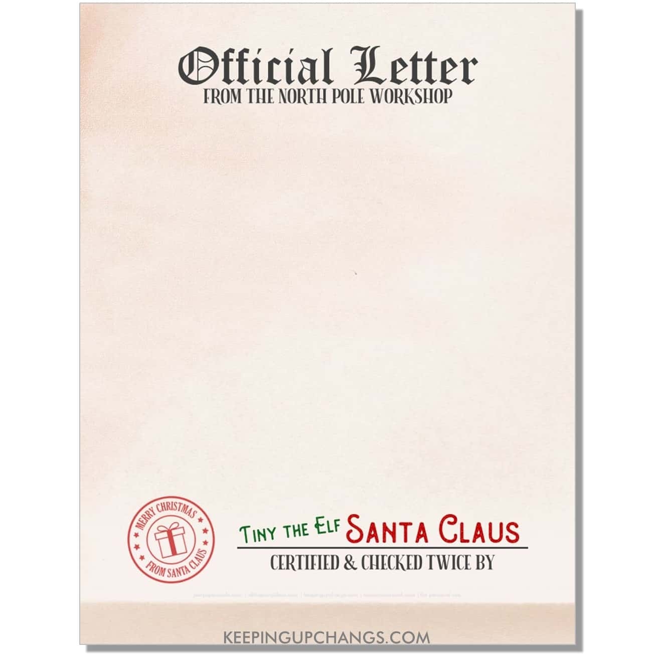 Free Printable Santa Letterhead Template