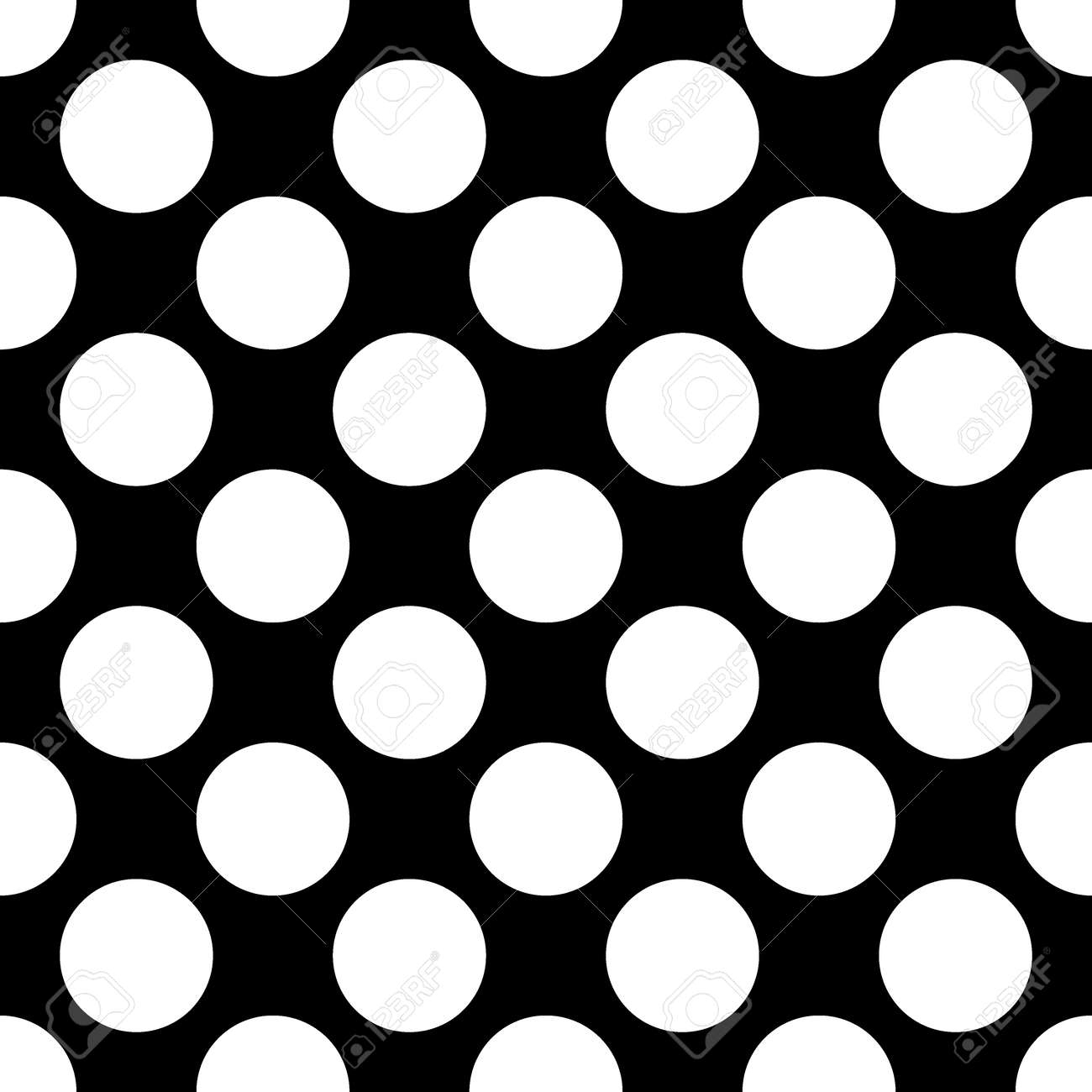 Big Polka Dot Seamless Pattern Abstract Fashion Black And White Texture Monochrome Template Graphic Style For Wallpaper Wrapping Fabric Background Apparel Other Print Production Vector Royalty Free SVG Cliparts Vectors And Stock