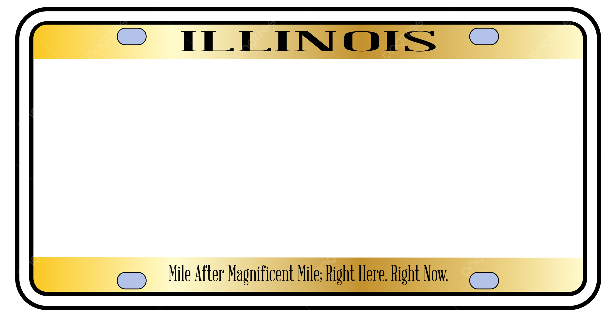 Free Printable License Plate Template Illinois