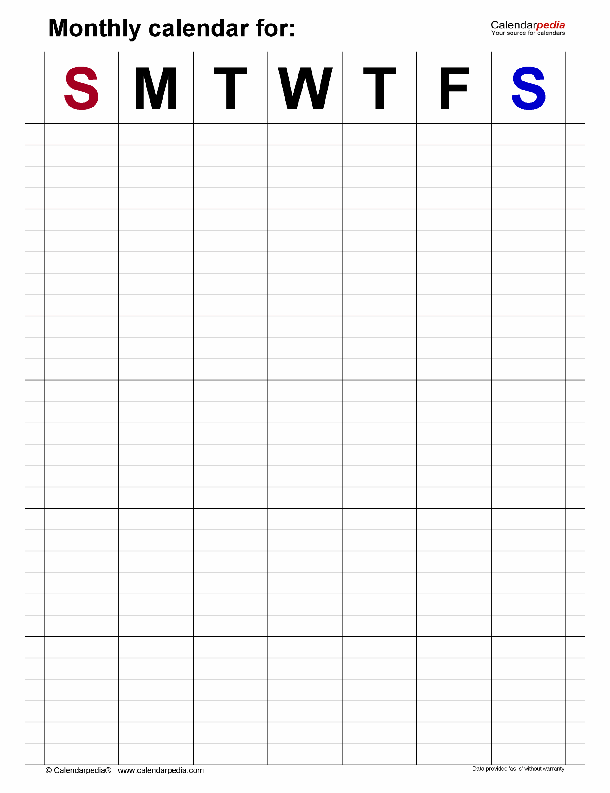 Blank Monthly Calendars In PDF Format 22 Templates Blank Monthly Calendars In PDF Format 22 Templates