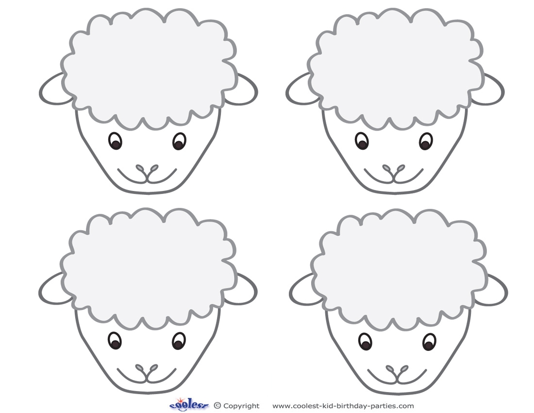 Free Printable Lamb Face Template