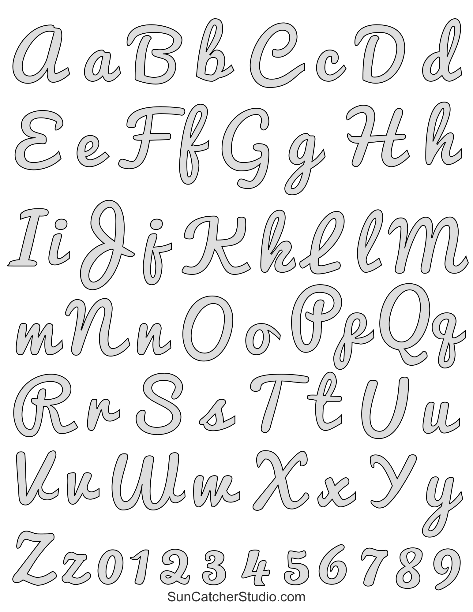 Free Printable Script Letter Templates