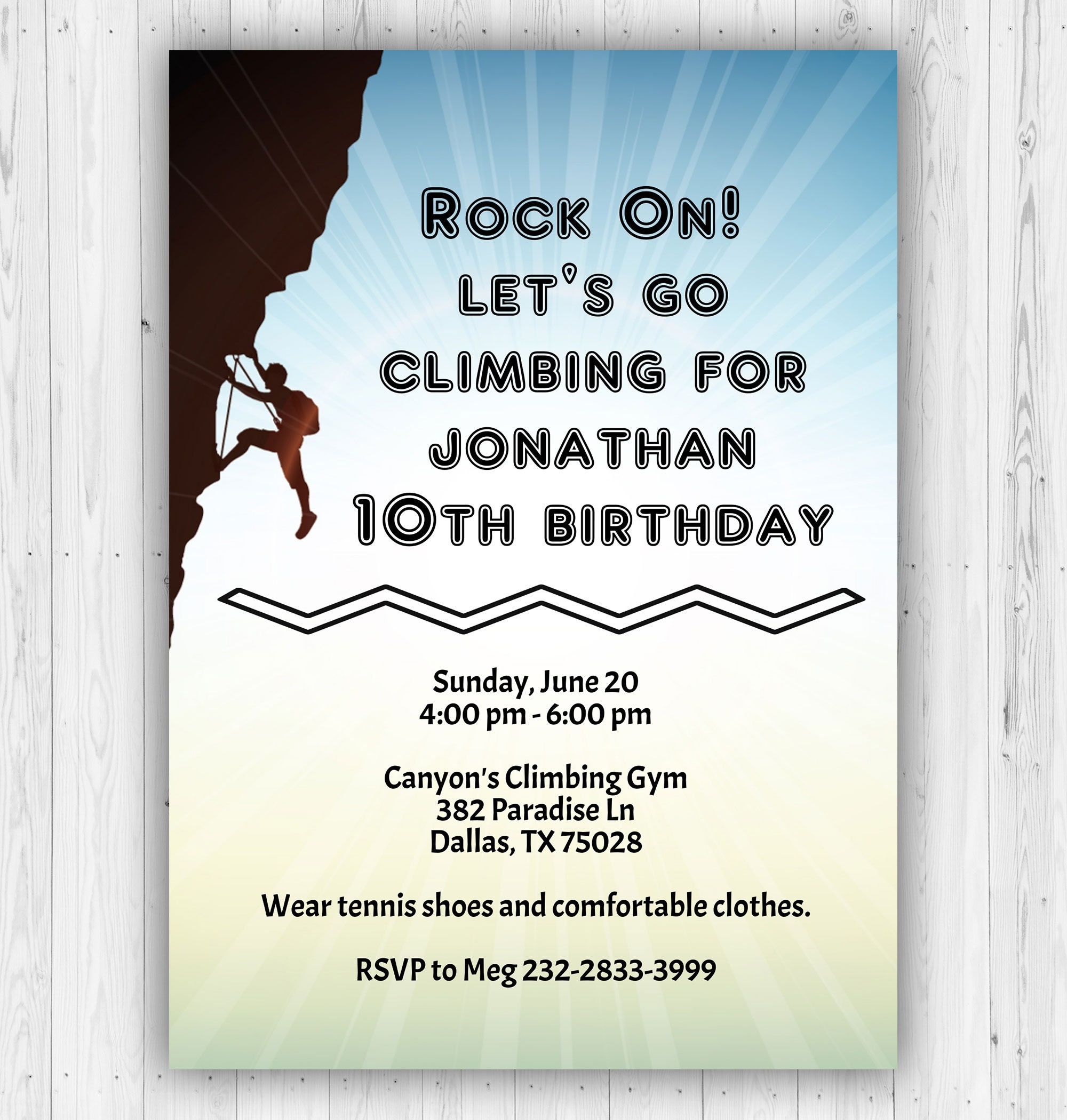 Boy s Rock Climbing Wall Climbing Invitation Party Birthday Invite Personalize Custom Name Printables Etsy New Zealand