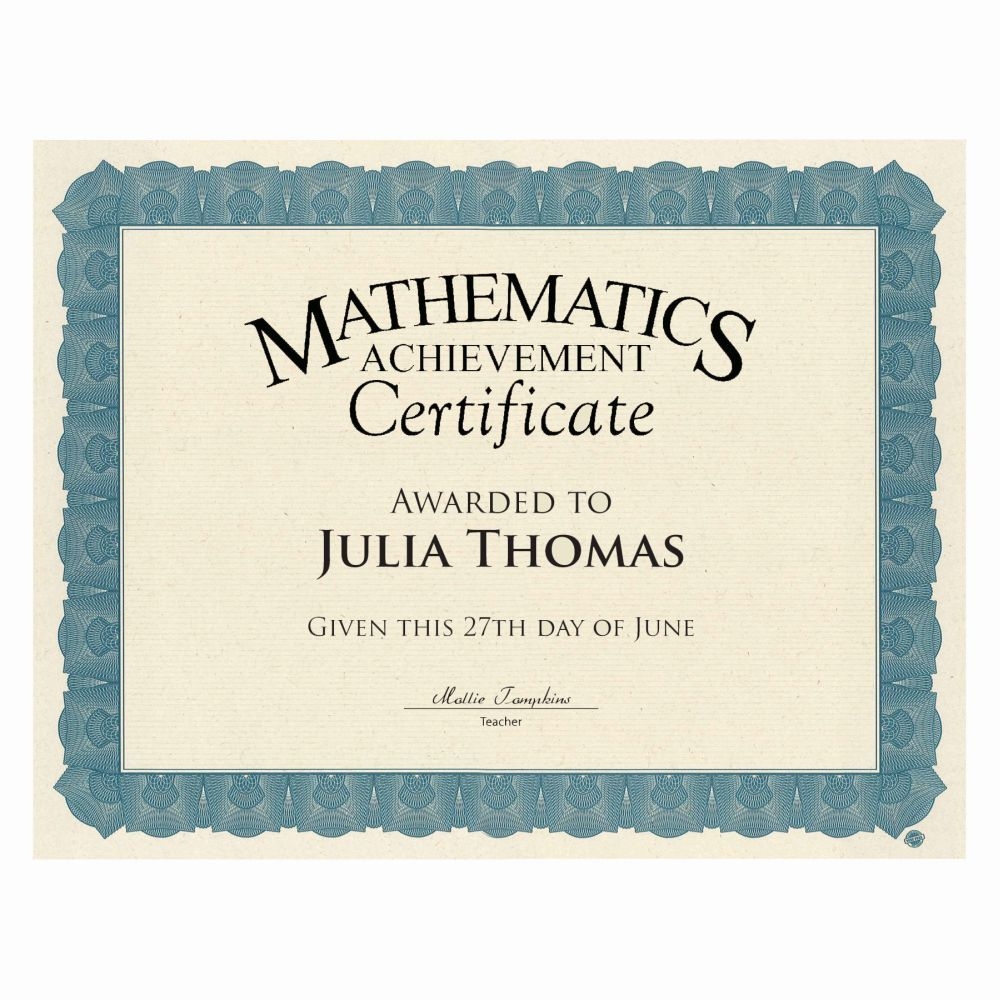 Free Printable Math Certificate Templates