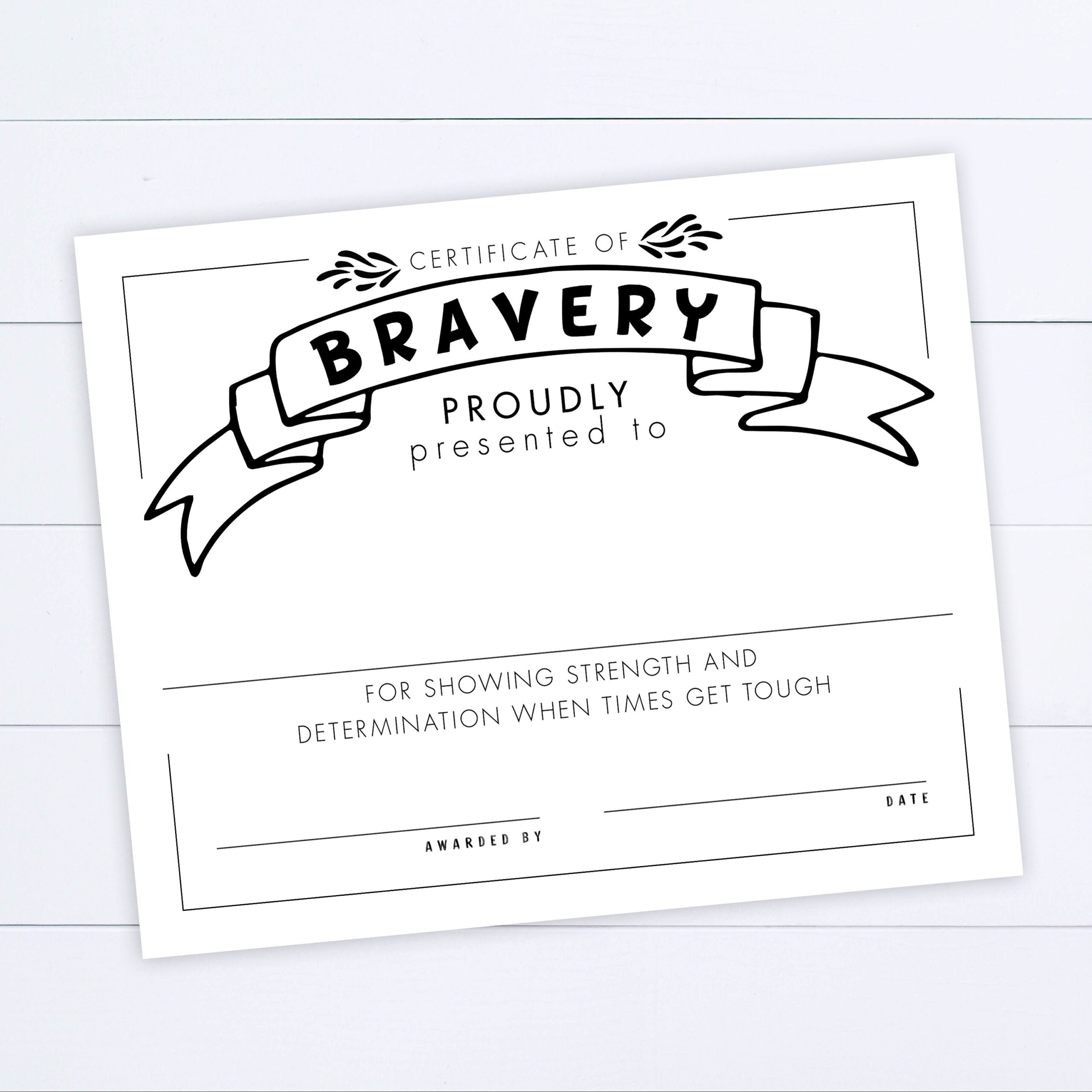Bravery Certificate Instant Download Editable PDF Brave Kid Sick Hospital Patient Courage Printable CHD Awareness Etsy UK