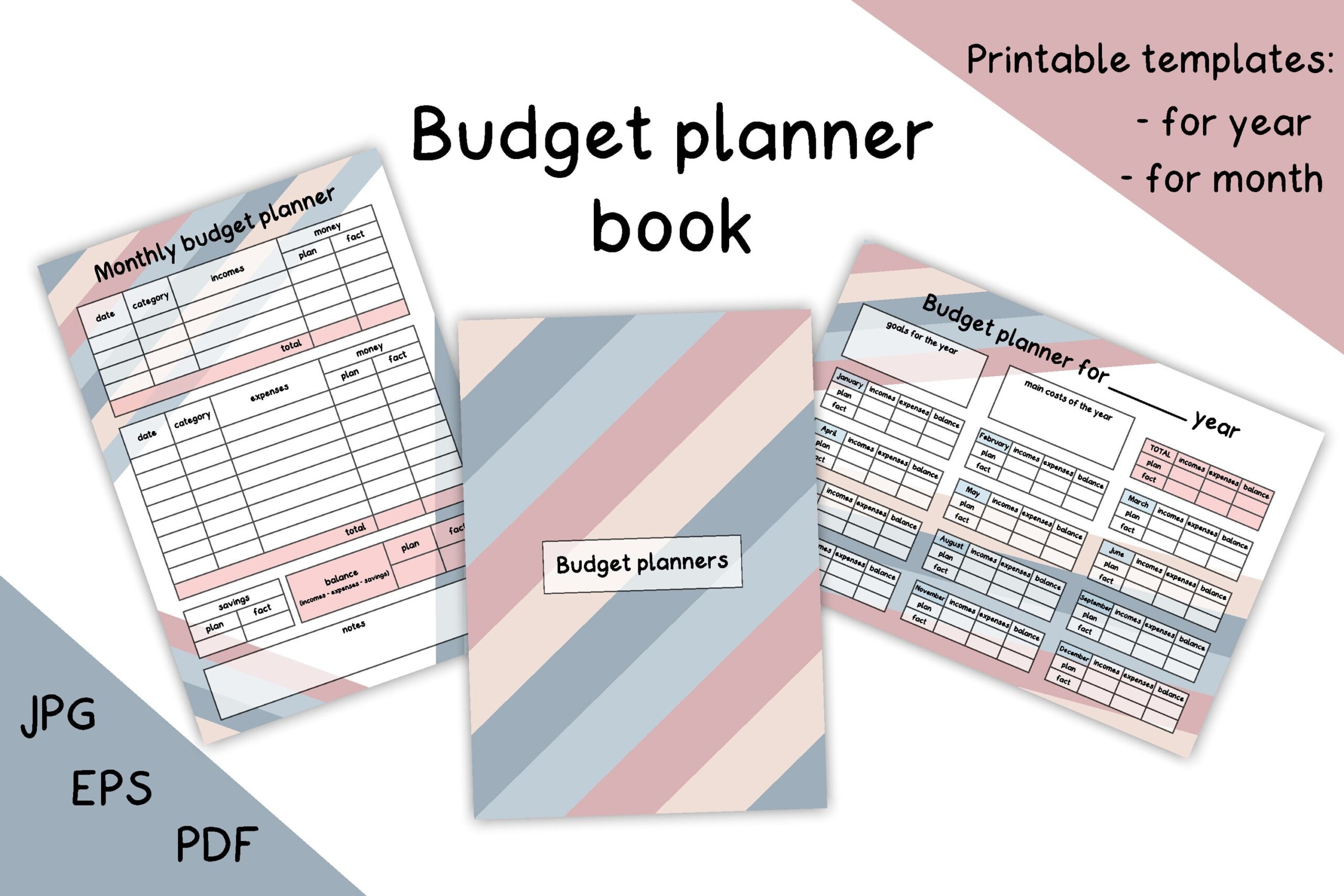 Budget Planner Book Template A4 PDF Printable Year Month Budget Planner Book Template A4 PDF Printable Year Month
