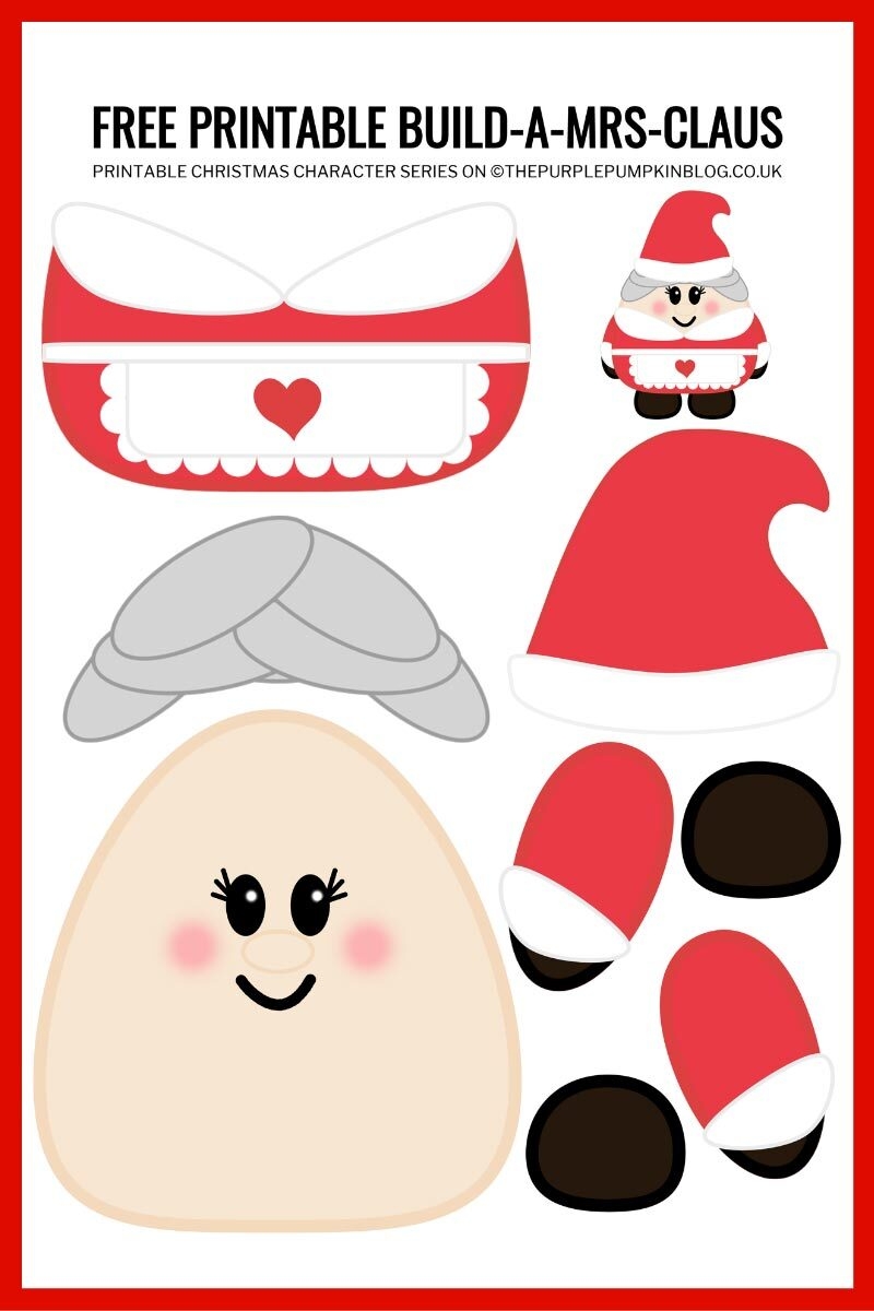 Build A Mrs Claus Printable Free Printable Paper Mrs Claus Template 