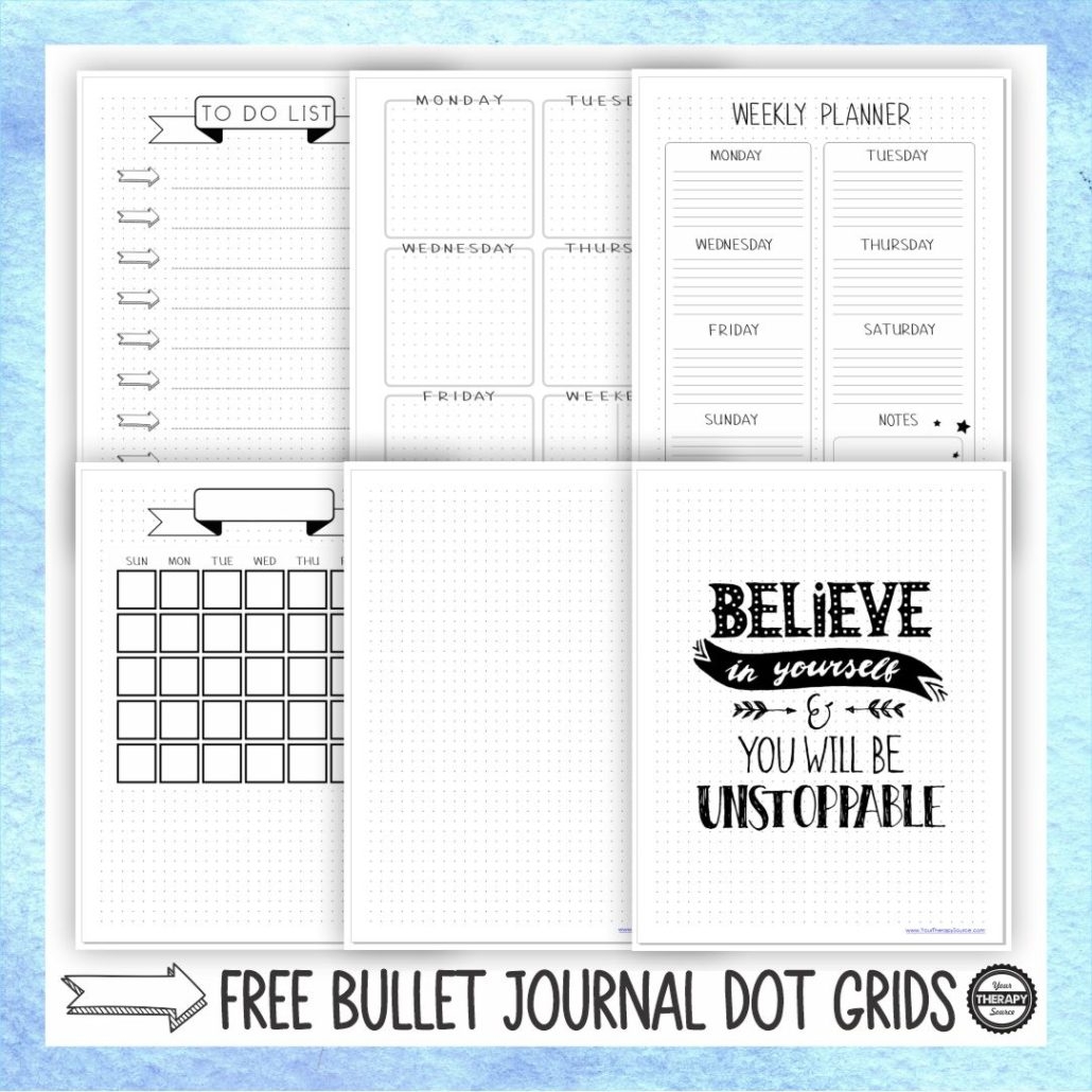 Bullet Journal Dot Grid Printable Journal Pages FREE Your 