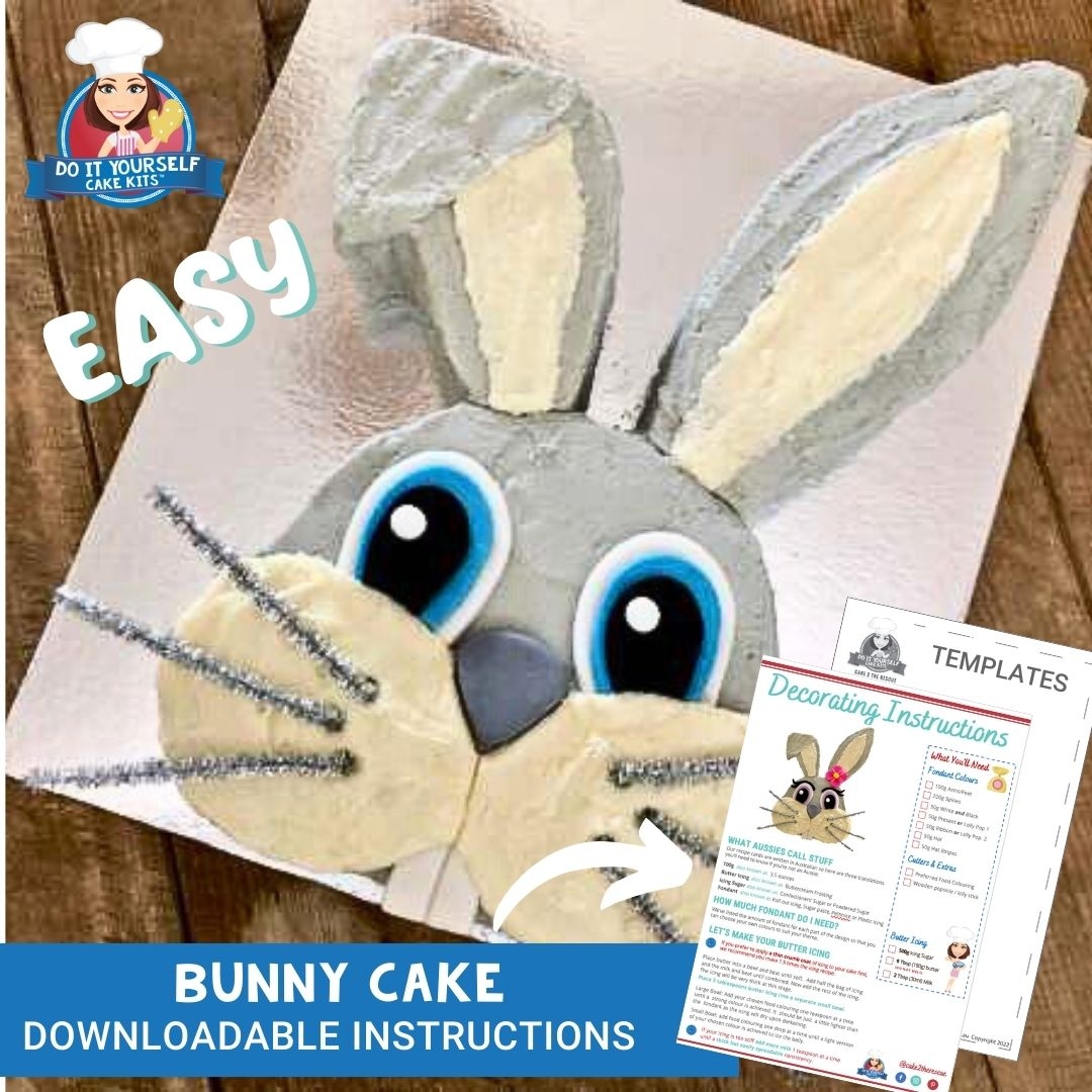 Bunny Cake Printable Template Decorating Tutorial Instant PDF Bunny Cake Printable Template Decorating Tutorial Instant PDF