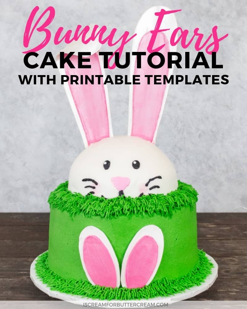 Bunny Ears Cake With Template I Scream For Buttercream Bunny Ears Cake With Template I Scream For Buttercream
