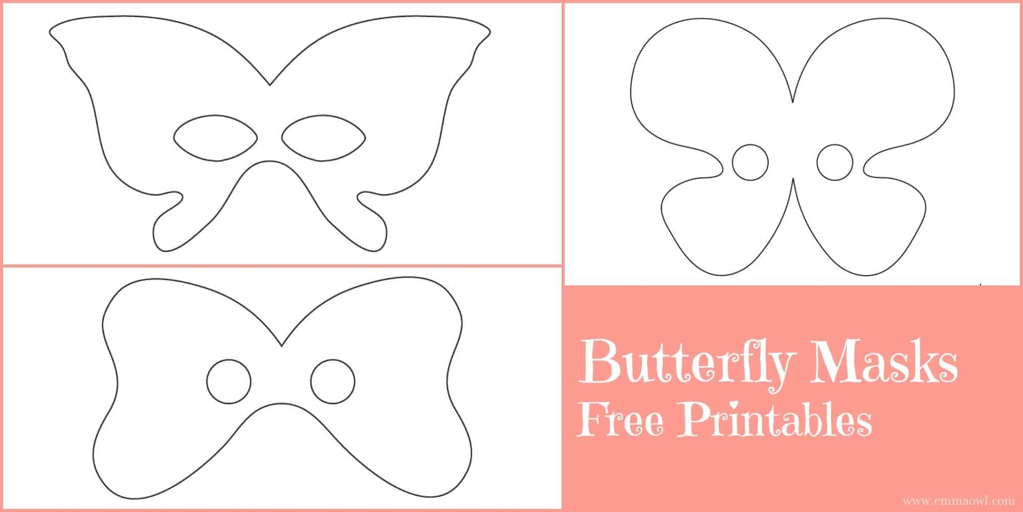 Butterfly Masks Free Printables Emma Owl