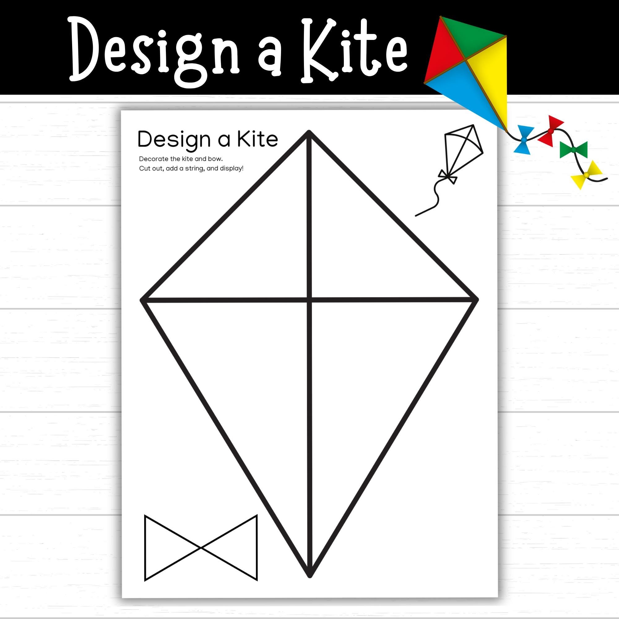Buy Design A Kite Printable Decorate A Kite Kite Craft Spring Kite Activity For Kids Kite Template Kite Coloring Page Build A Kite PDF Online In India Etsy