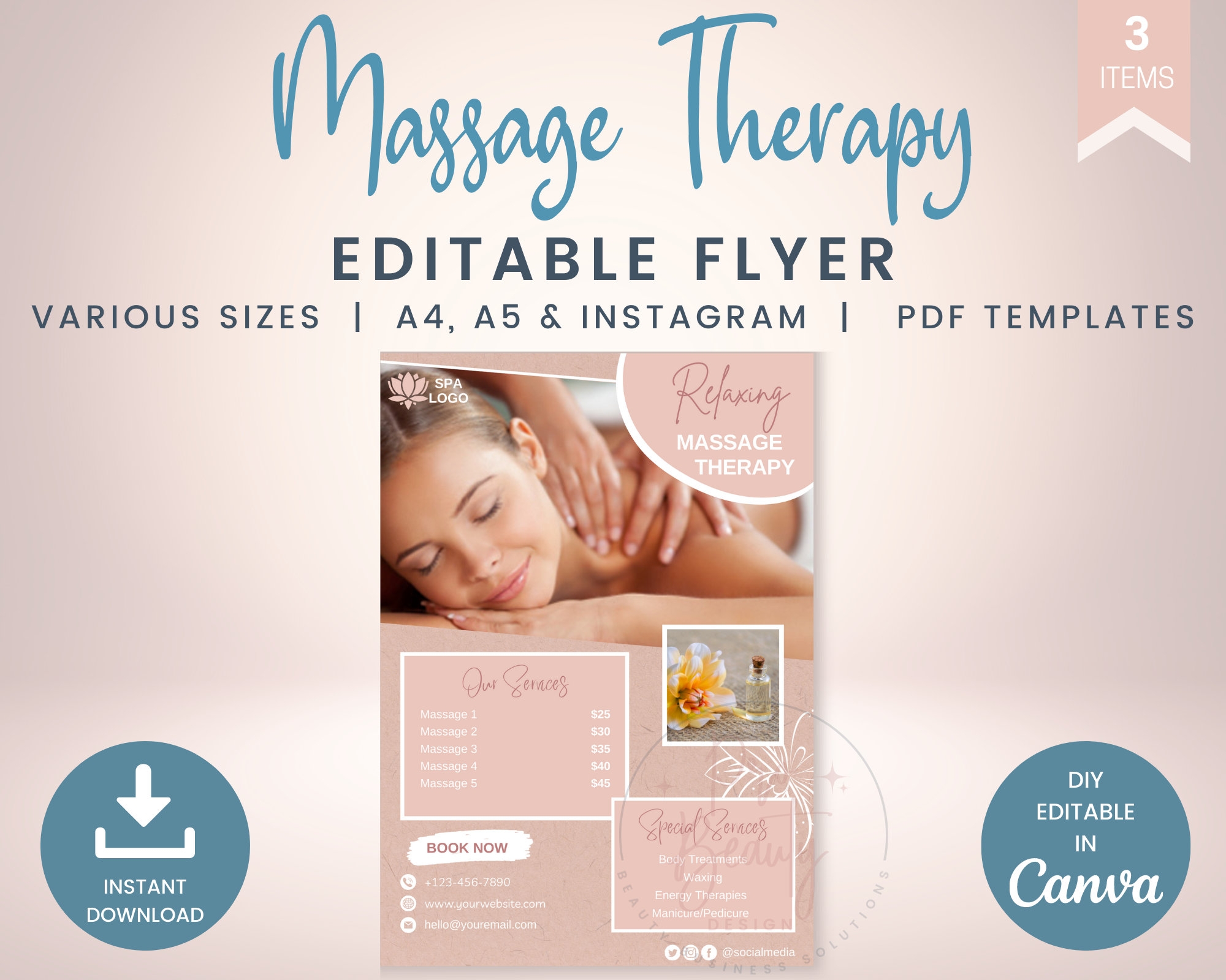Free Printable Massage Flyers Template