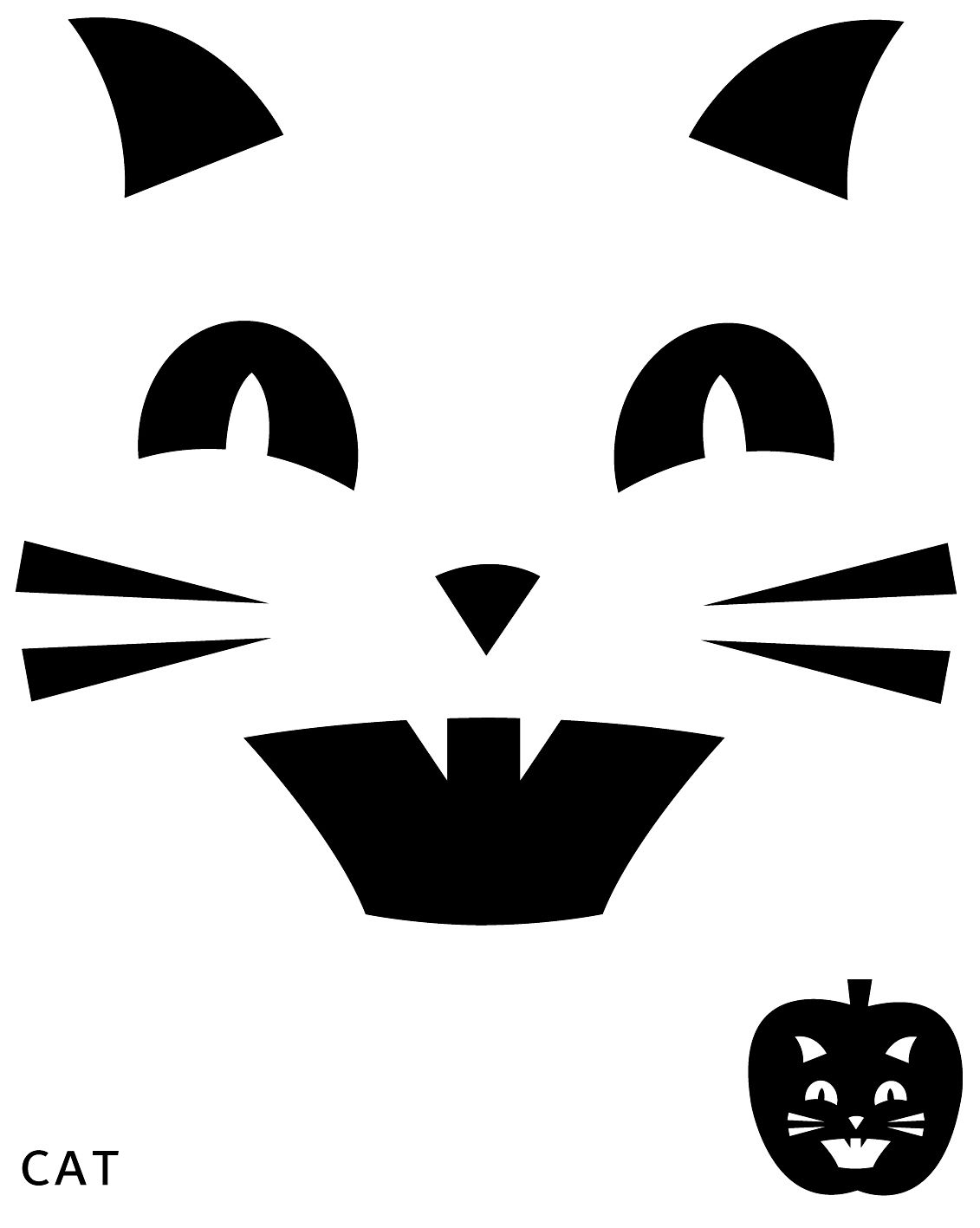 Free Printable Pumpkin Template Cat