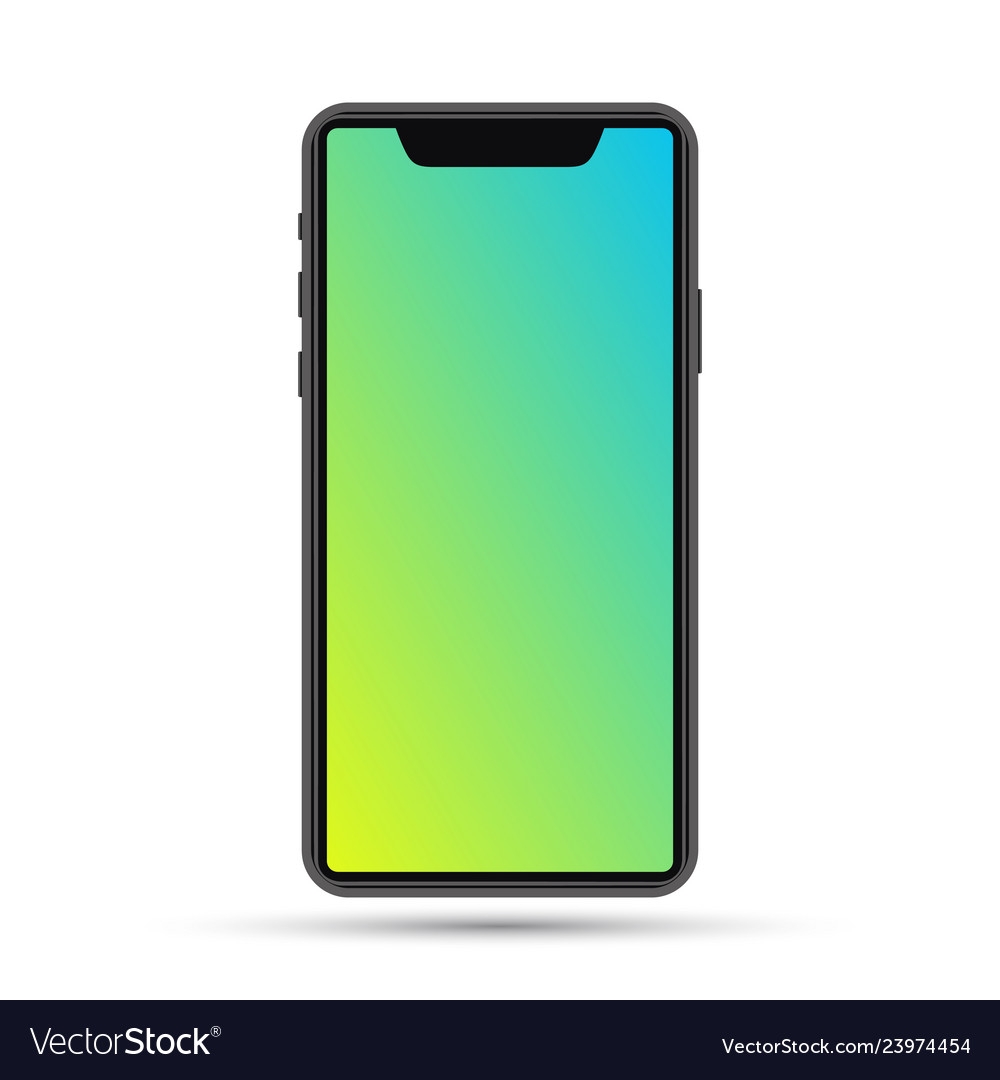 Cell Phone Template Blue Royalty Free Vector Image