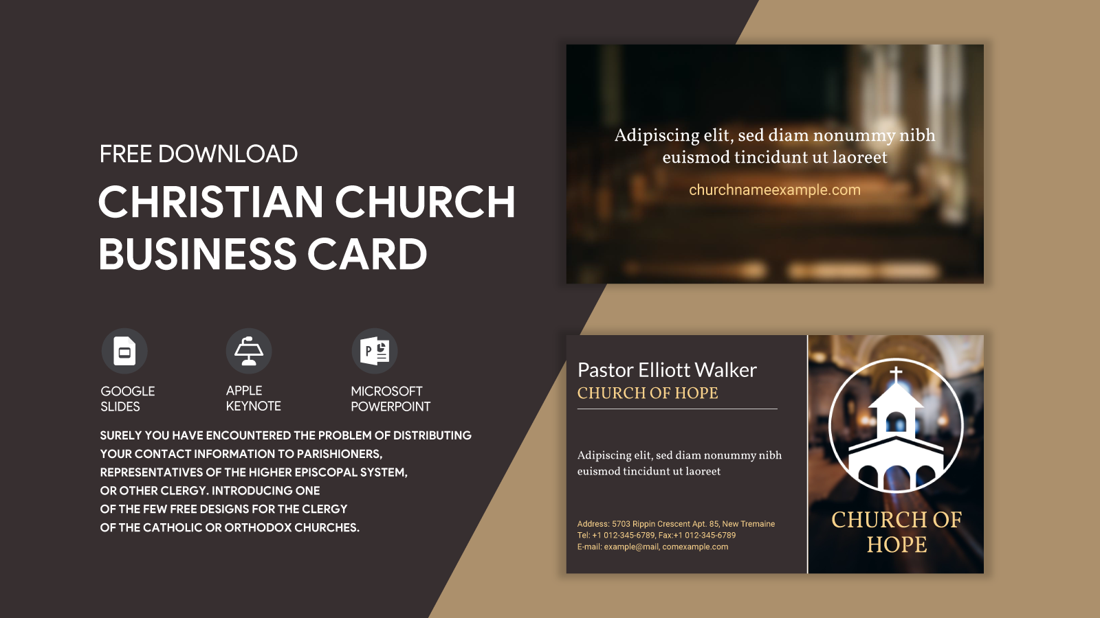 Christian Church Business Card Free Google Docs Template Gdoc io