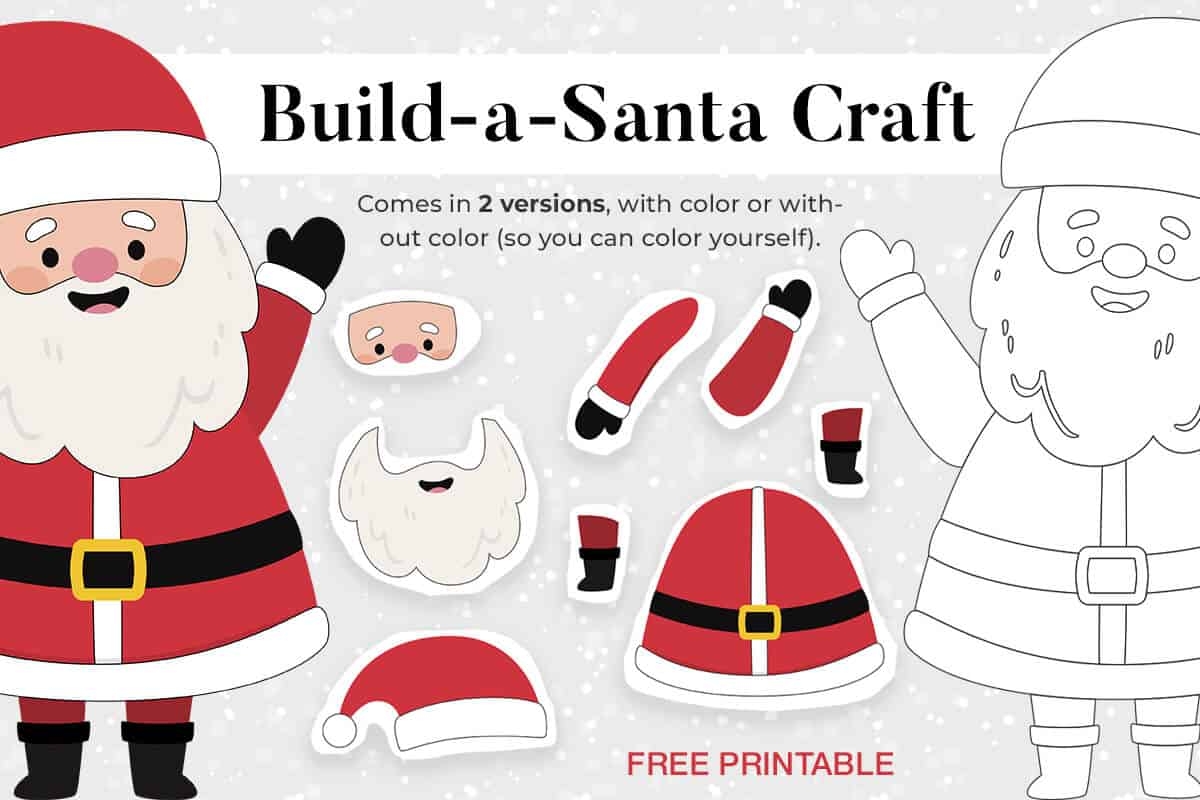 Free Printable Santa Cut Out Template
