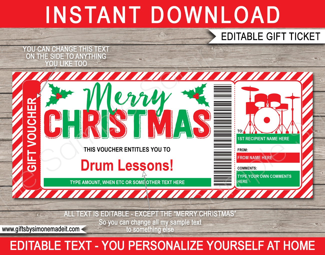 Free Printable Iou Template Christmas