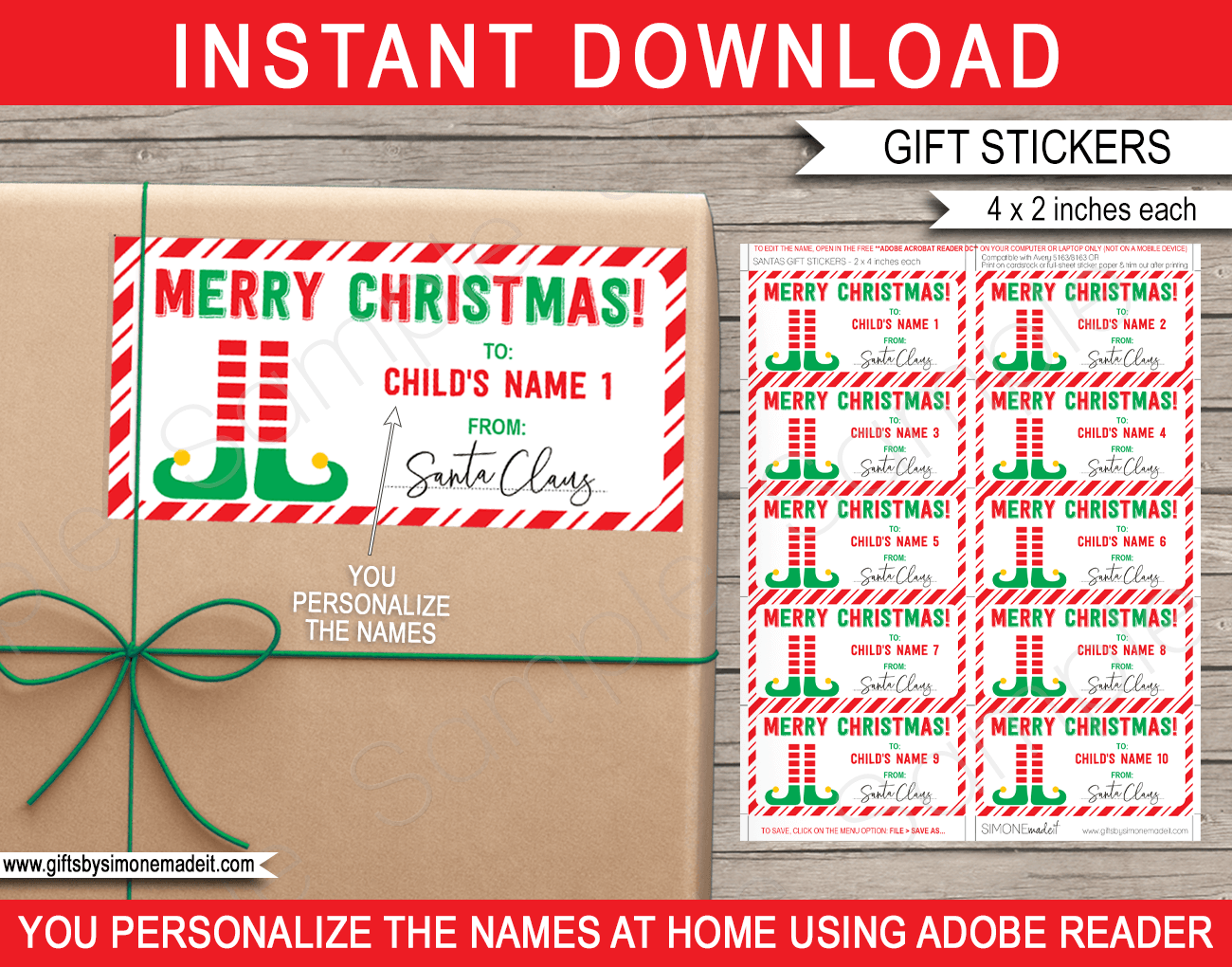 Free Printable Santa Tags Templates Free Printable Santa Tags Templates