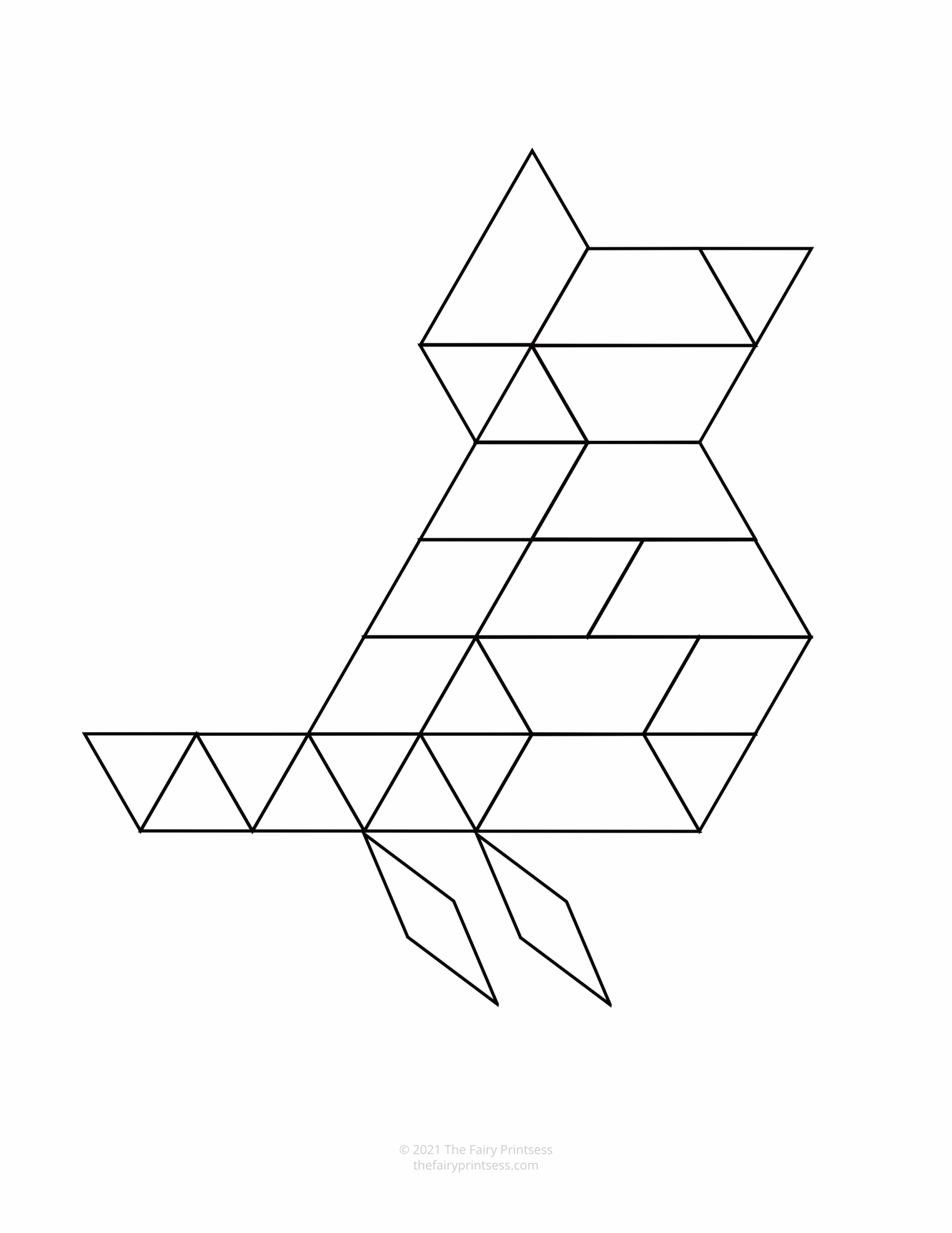 Christmas Pattern Block Templates Free Printable Shape Mats