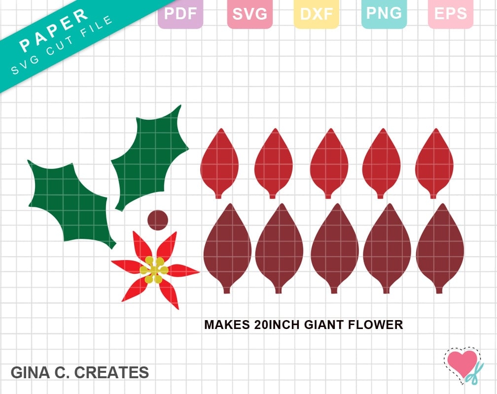Free Printable Poinsettia Template Pdf
