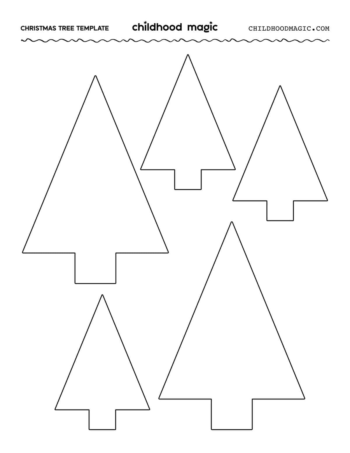 Free Printable Small Christmas Tree Template