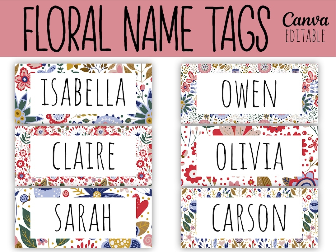 Free Printable Name Labels Template Free Printable Name Labels Template