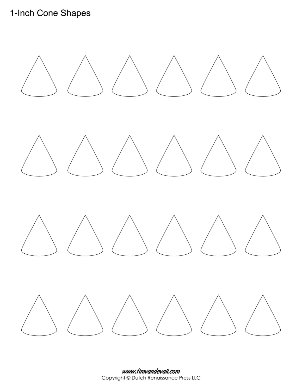 Cone Templates Free Printable Cone Shape PDFs Cone Templates Free Printable Cone Shape PDFs