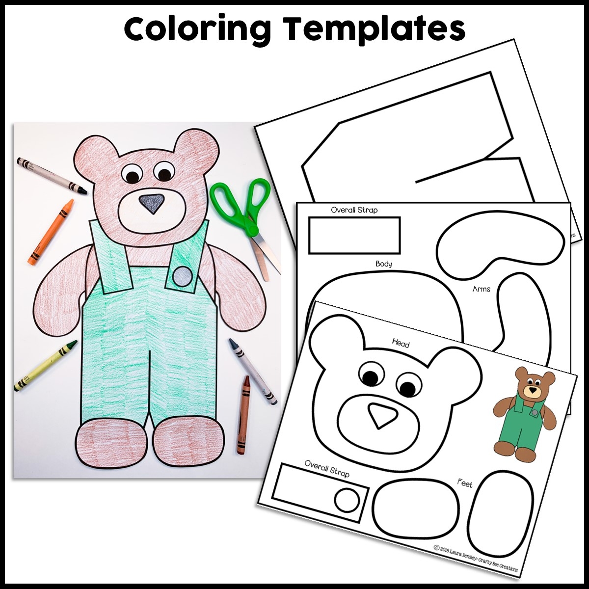Free Printable Printable Corduroy Bear Template
