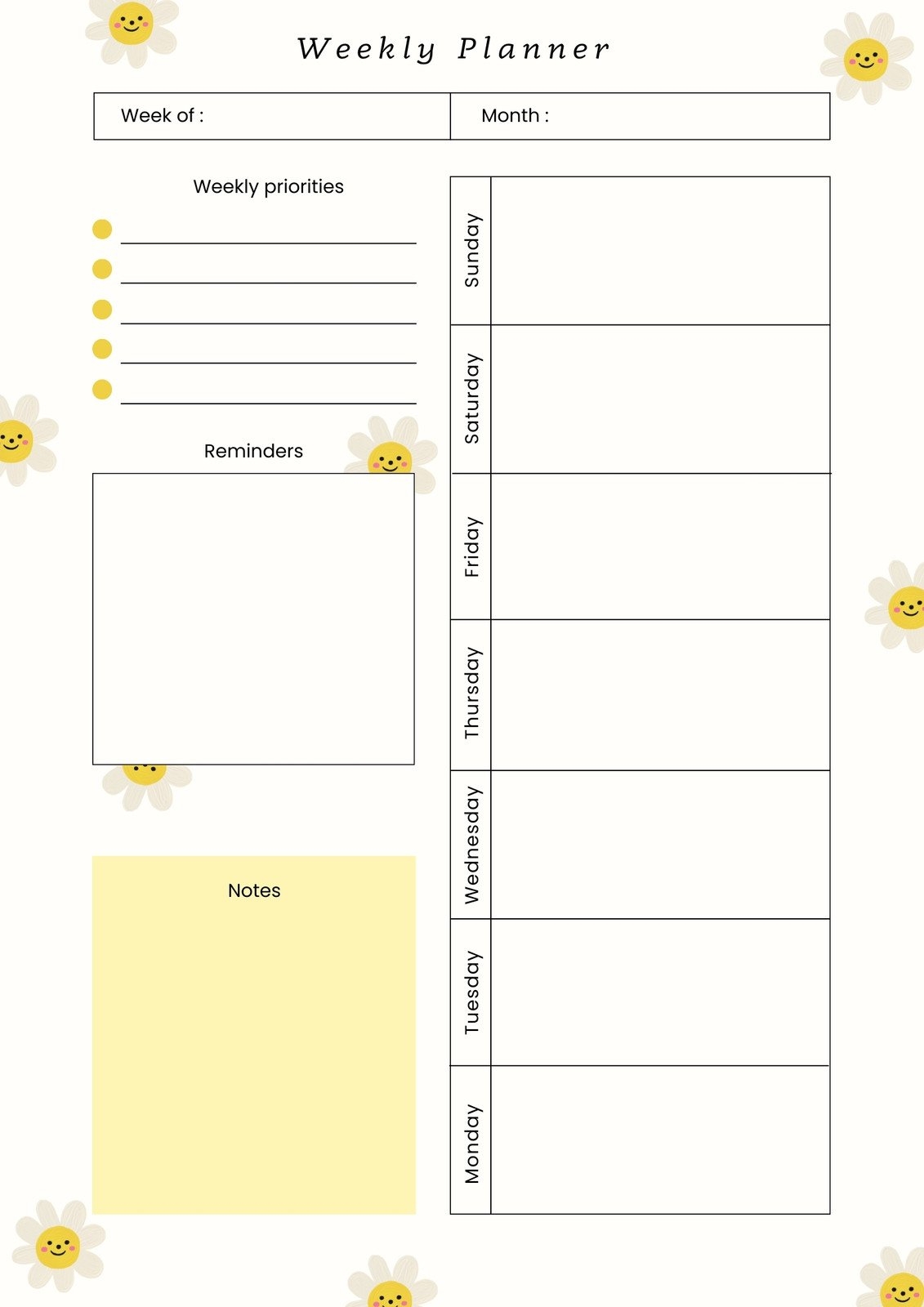Free Printable Planner Templates For Students