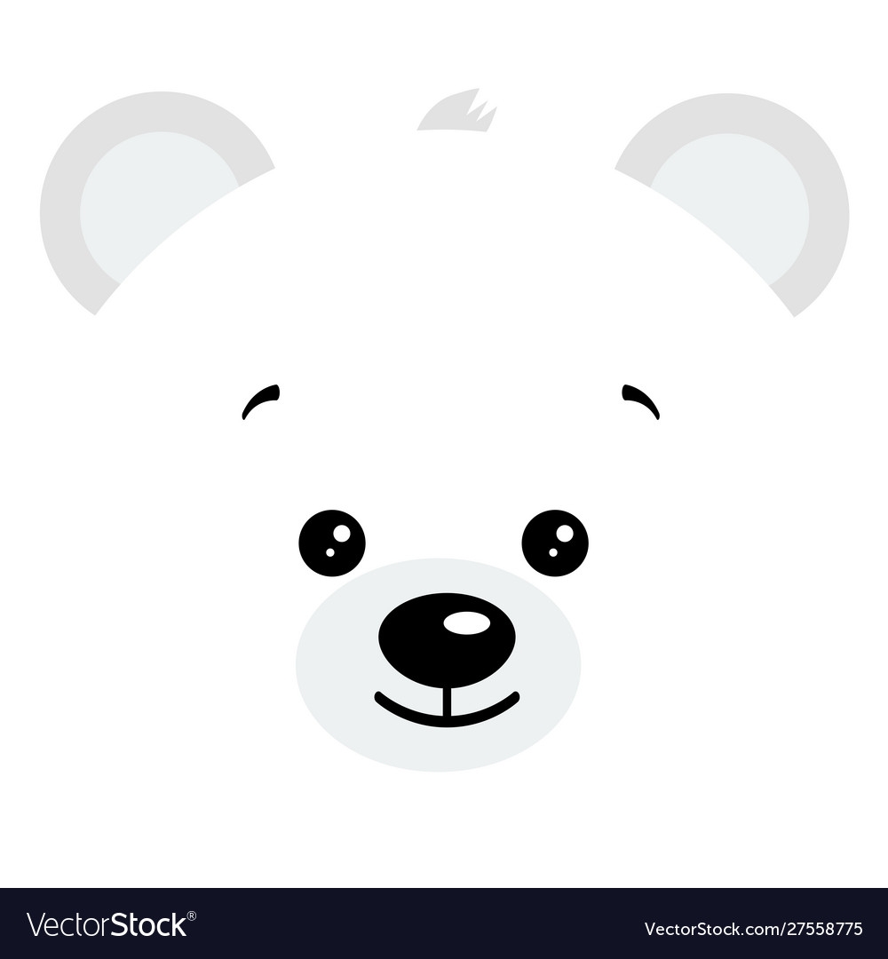 Free Printable Polar Bear Face Template