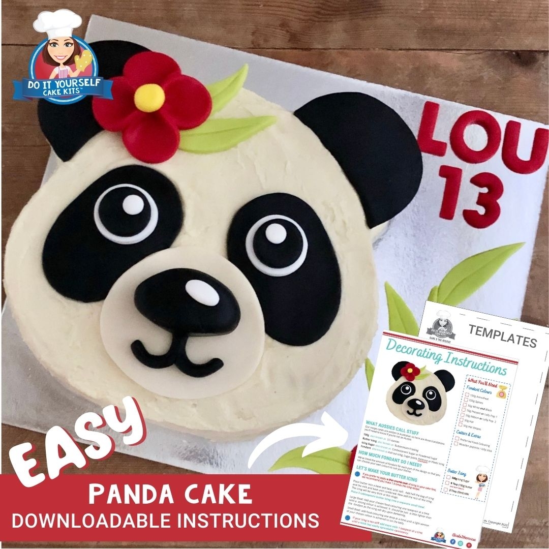 Cute Panda Cake Printable Template Decorating Tutorial Safari Cute Panda Cake Printable Template Decorating Tutorial Safari
