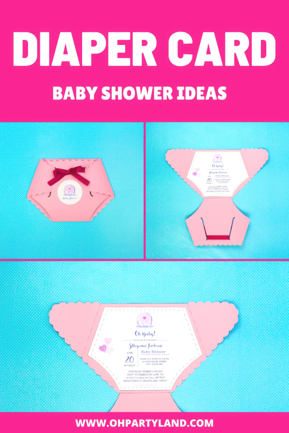 Diaper Card Baby Shower Oh Partyland