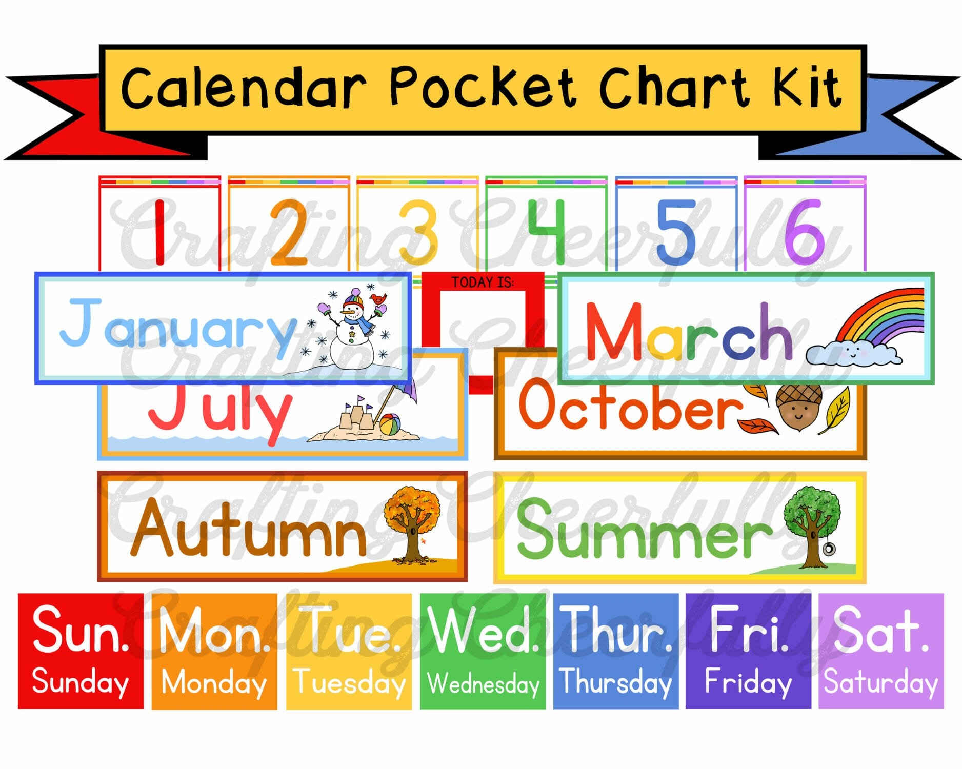 DIY Calendar Pocket Chart Crafting Cheerfully DIY Calendar Pocket Chart Crafting Cheerfully