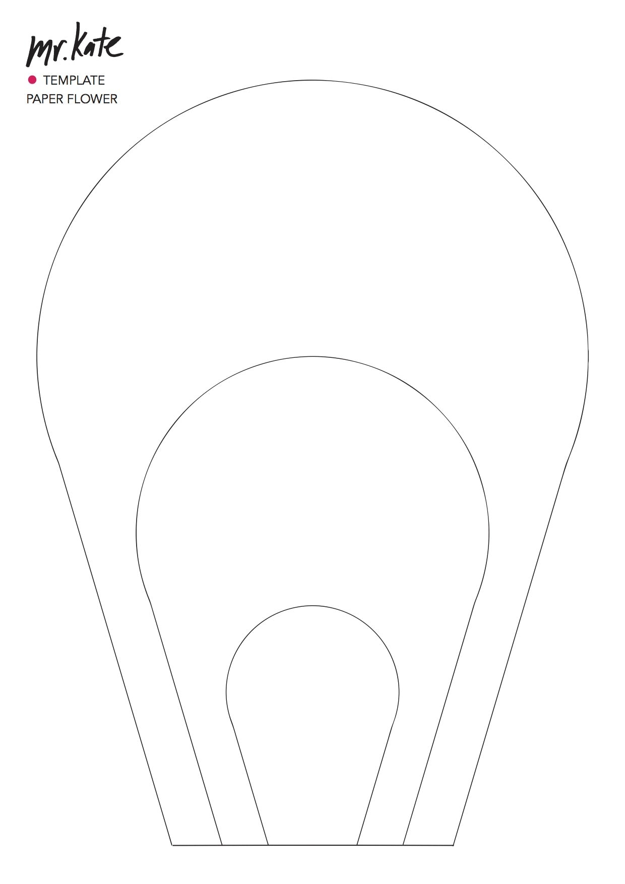 Free Printable Large Paper Rose Template