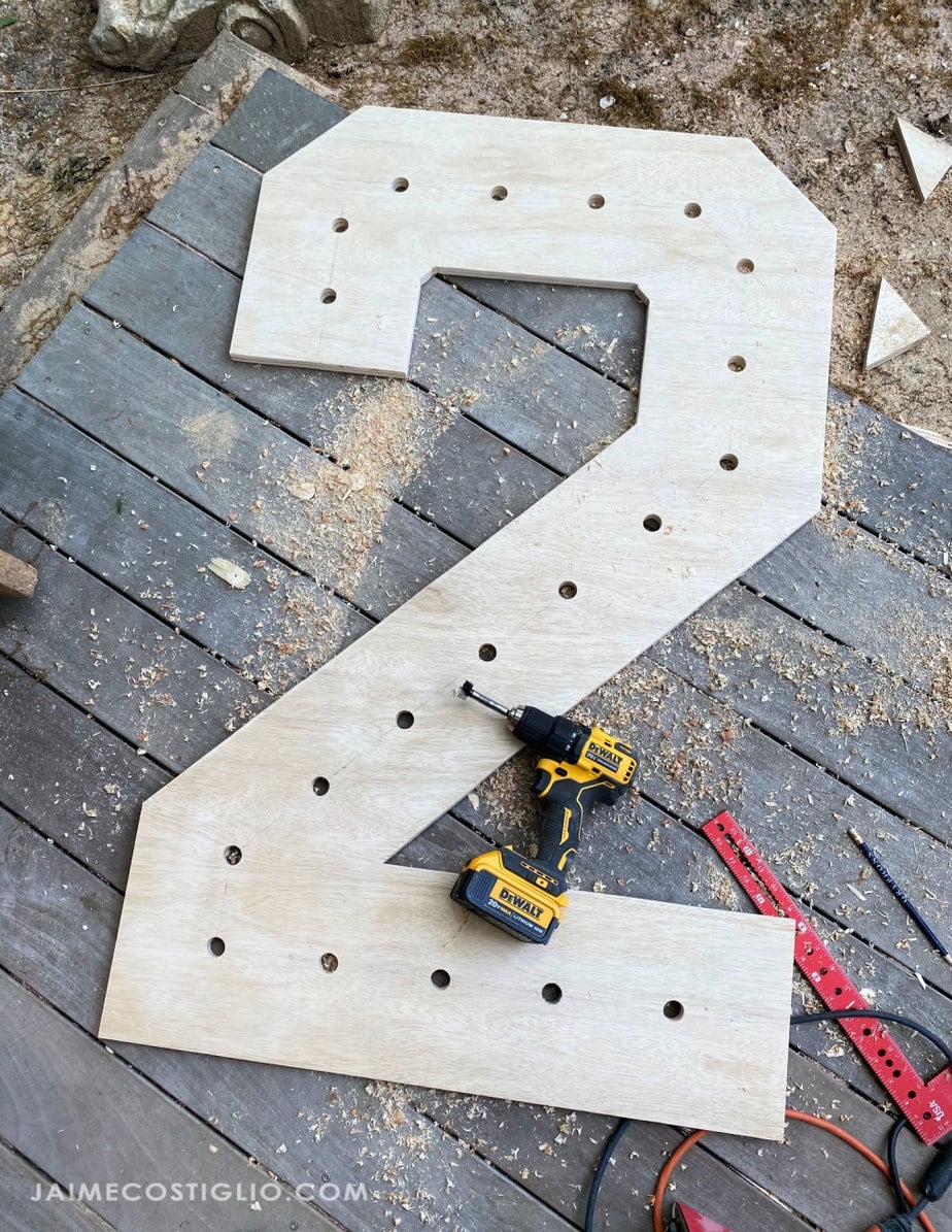 DIY Marquee Numbers Jaime Costiglio
