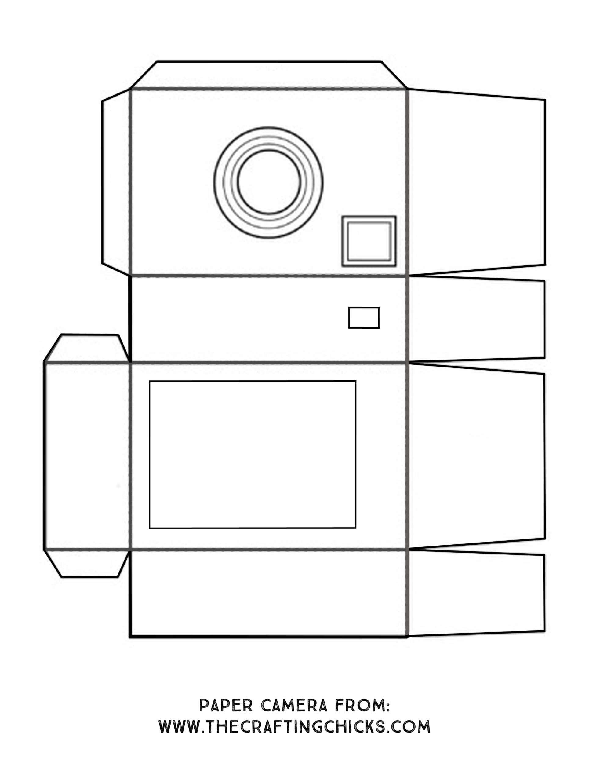 Free Printable Paper Camera Template