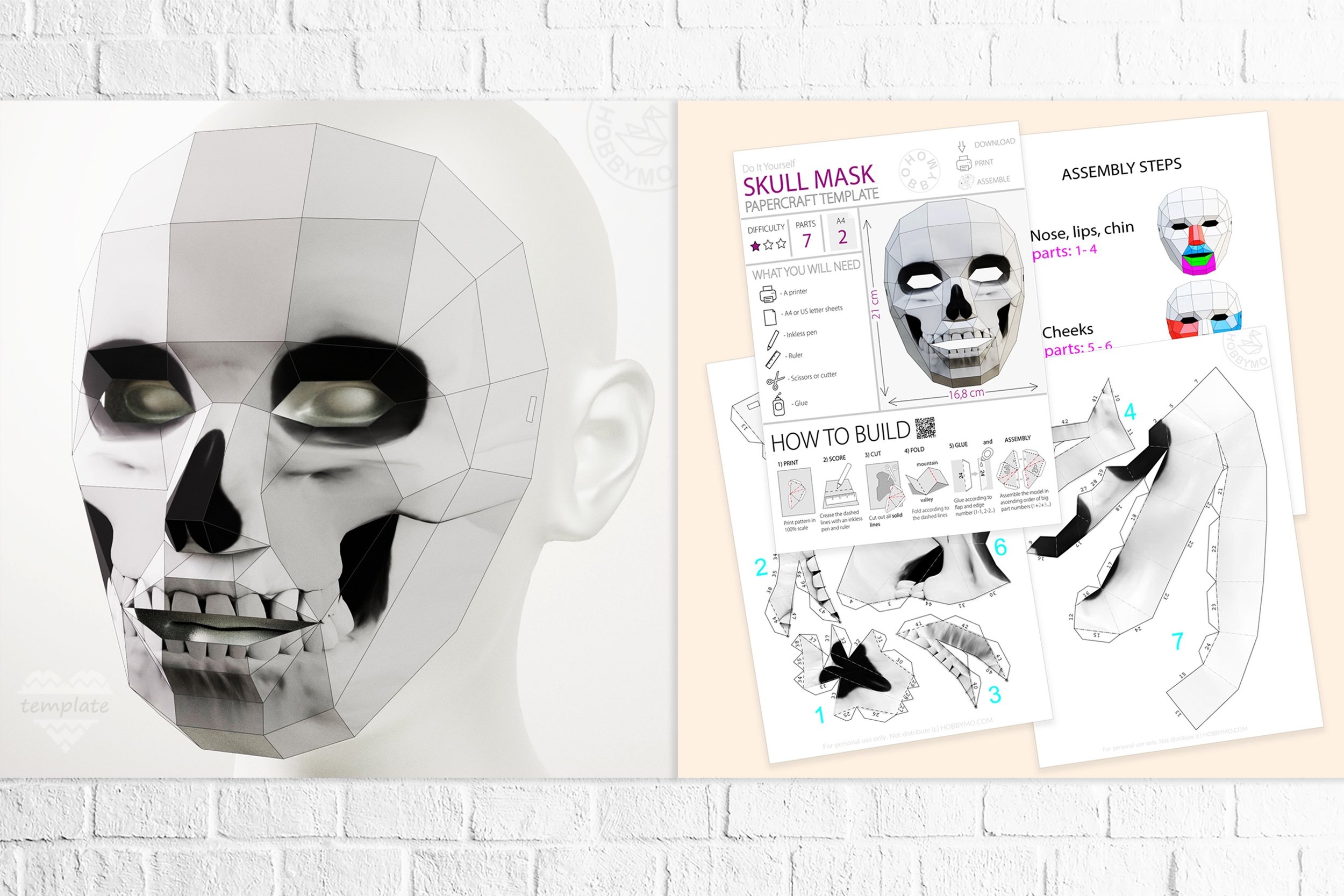 Free Printable Skull Mask Template