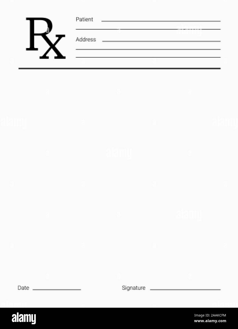 Doctor s Rx Pad Template Blank Medical Prescription Form Stock Doctor s Rx Pad Template Blank Medical Prescription Form Stock