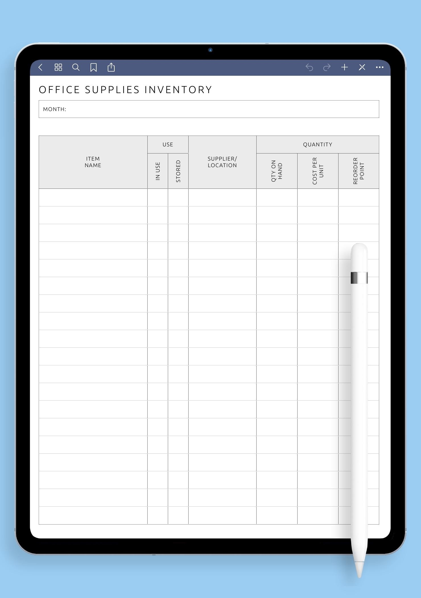 Free Printable Office Template