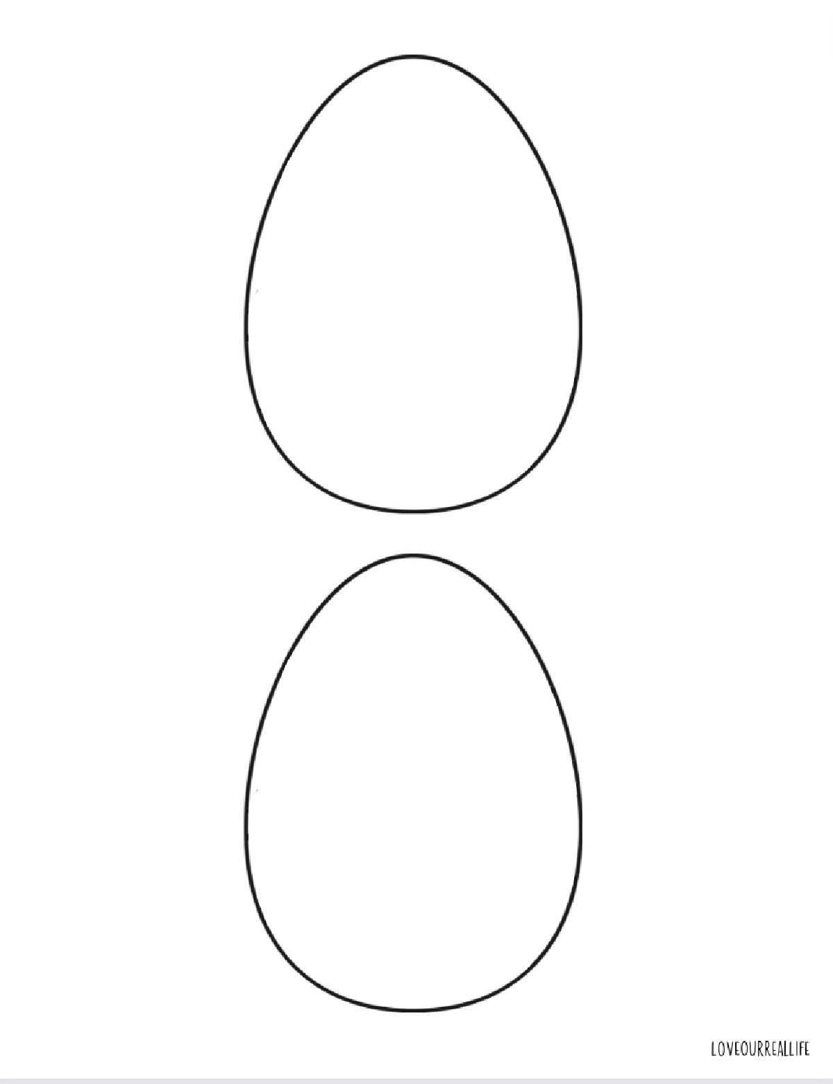 Free Printable Large Egg Template