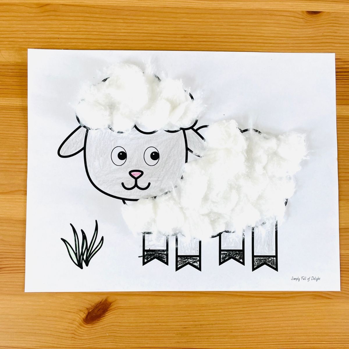 Easy Cotton Ball Sheep Craft Free Printable Easy Cotton Ball Sheep Craft Free Printable
