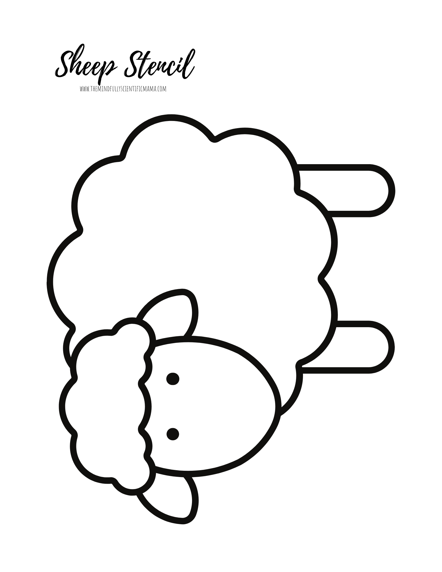 Free Printable Sheep Craft Template