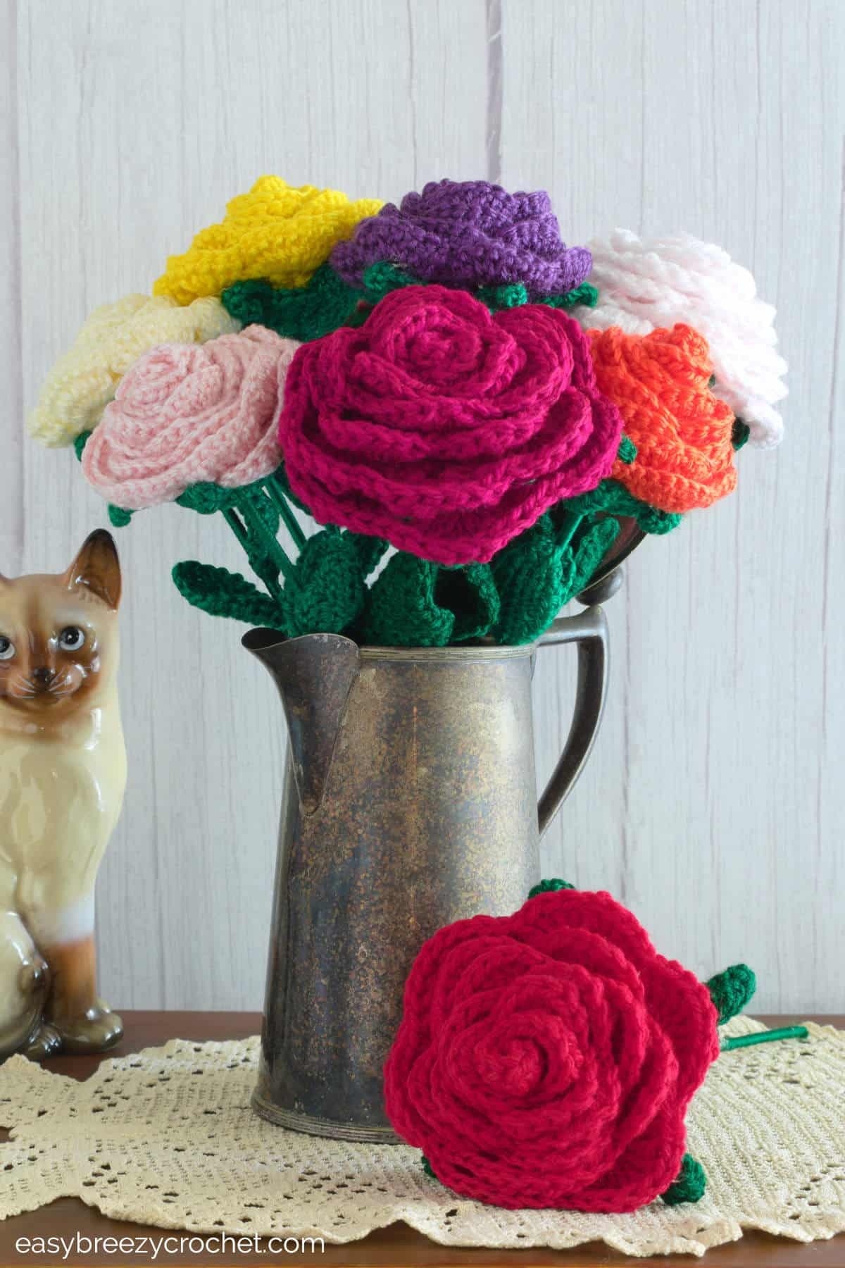 Easy Crochet Rose Pattern Easy Breezy Crochet