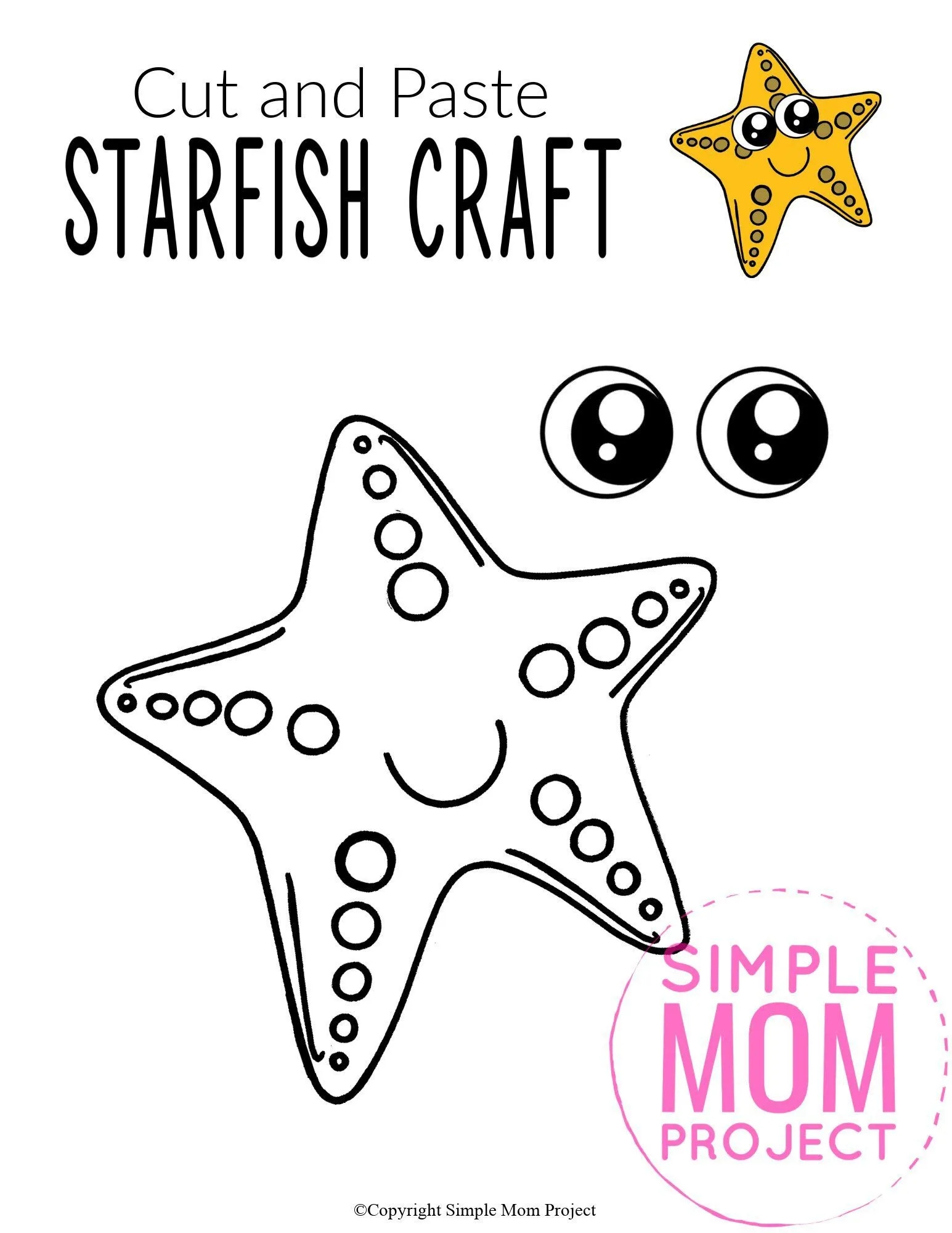 Easy DiY Starfish Craft For Kids With Free Template Simple Mom Project